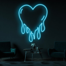 Melting Heart Neon Sign, Melting Heart LED Light, Dripping Love Wall Art, Broken Heart Light, Home Room, & Party Decor, Bleeding Heart Sign