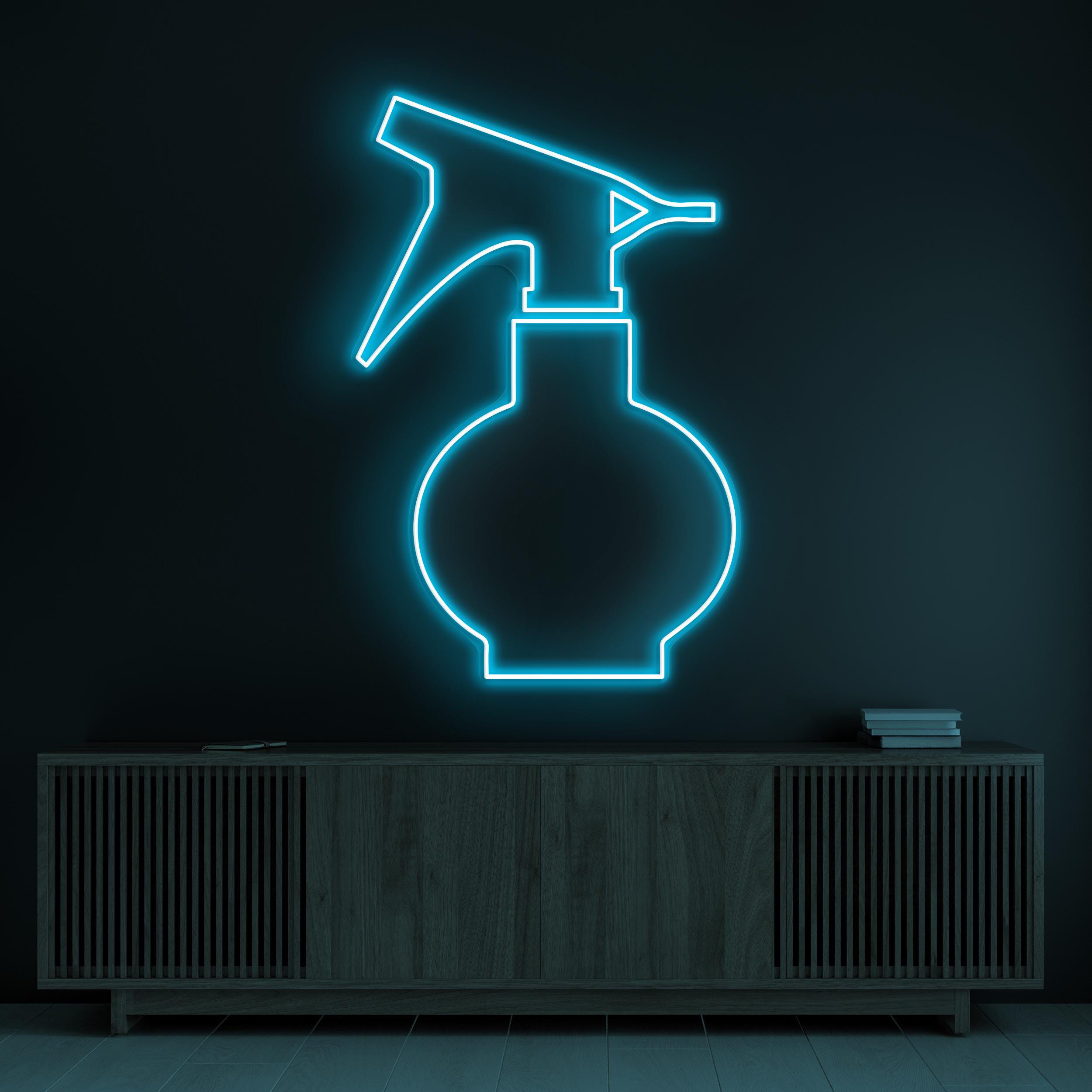 Spray Bottle Neon Sign, Spray Bottle LED Light, Spray Shower Bottle Wall Decor, Barber Shop Wall Art, Salon Spray Neon Art, Salon Neon Light