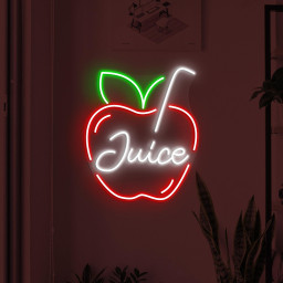 Juice Neon Sign, Juice LED Light, Apple Juice Wall Decor, Apple Wall Art, Drink Corner Neon Decor, Cafe Night Wall Light, Drunk Neon Sign