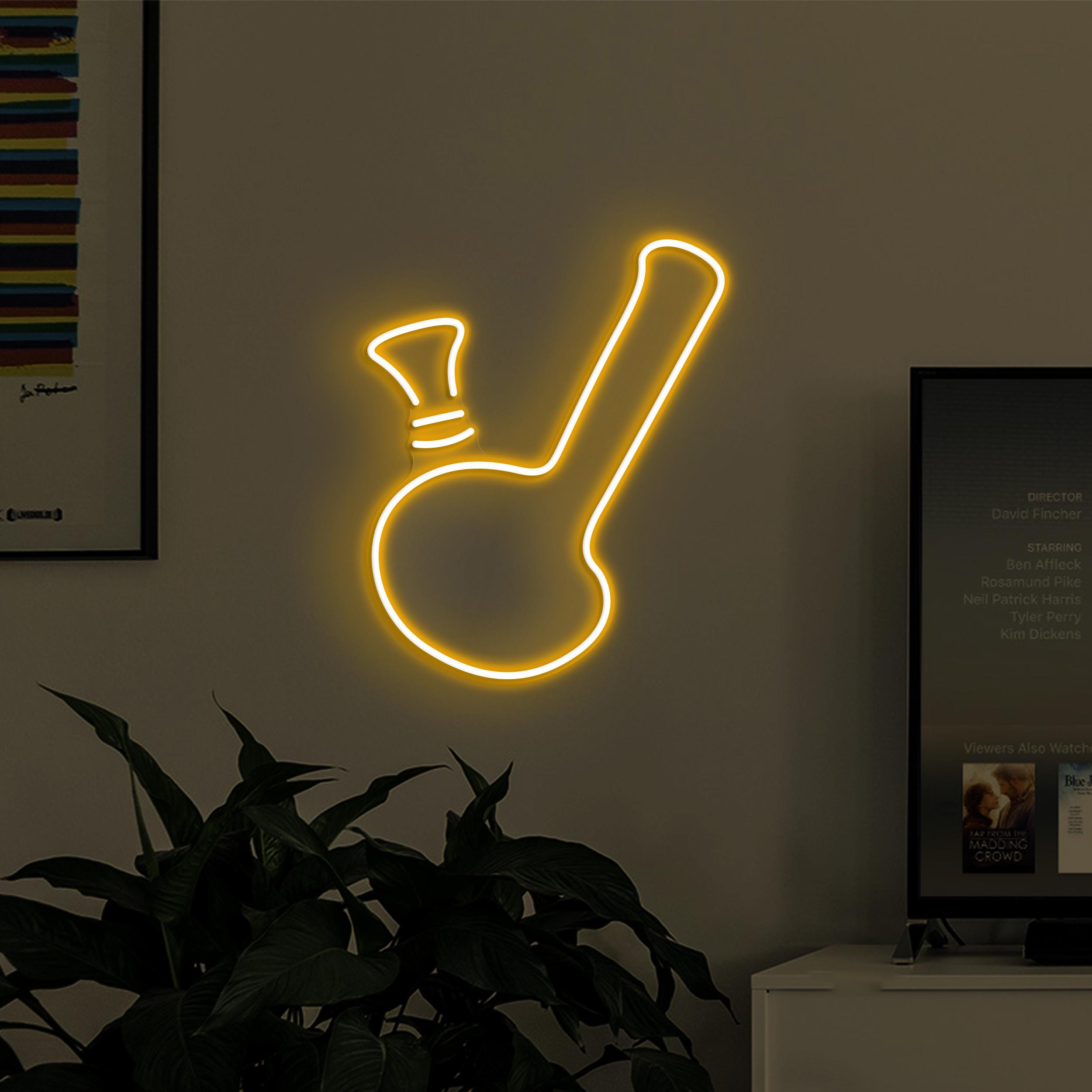 Bong Neon Sign, Bong LED Light, Smoke Shop Wall Art, Dorm Room Wall Decor, Home Neon Light, Cafe and Bar Neon Decor, Game Room Neon Decor