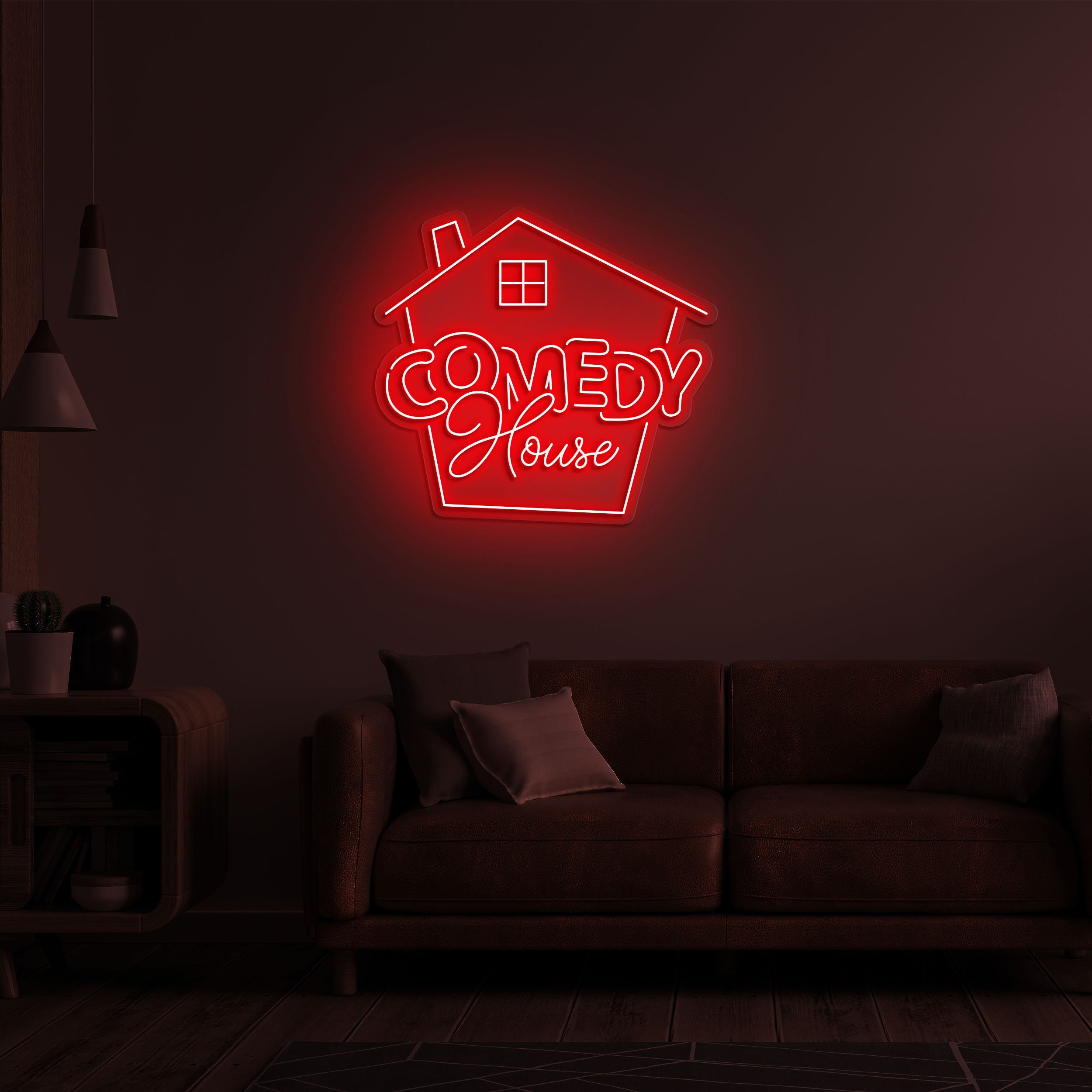 Comedy House LED Neon Light, Decor for Comedy Clubs, Home Theaters, Drawing Rooms, and Event Rooms, Neon Bar Sign for Home & Business, Gift