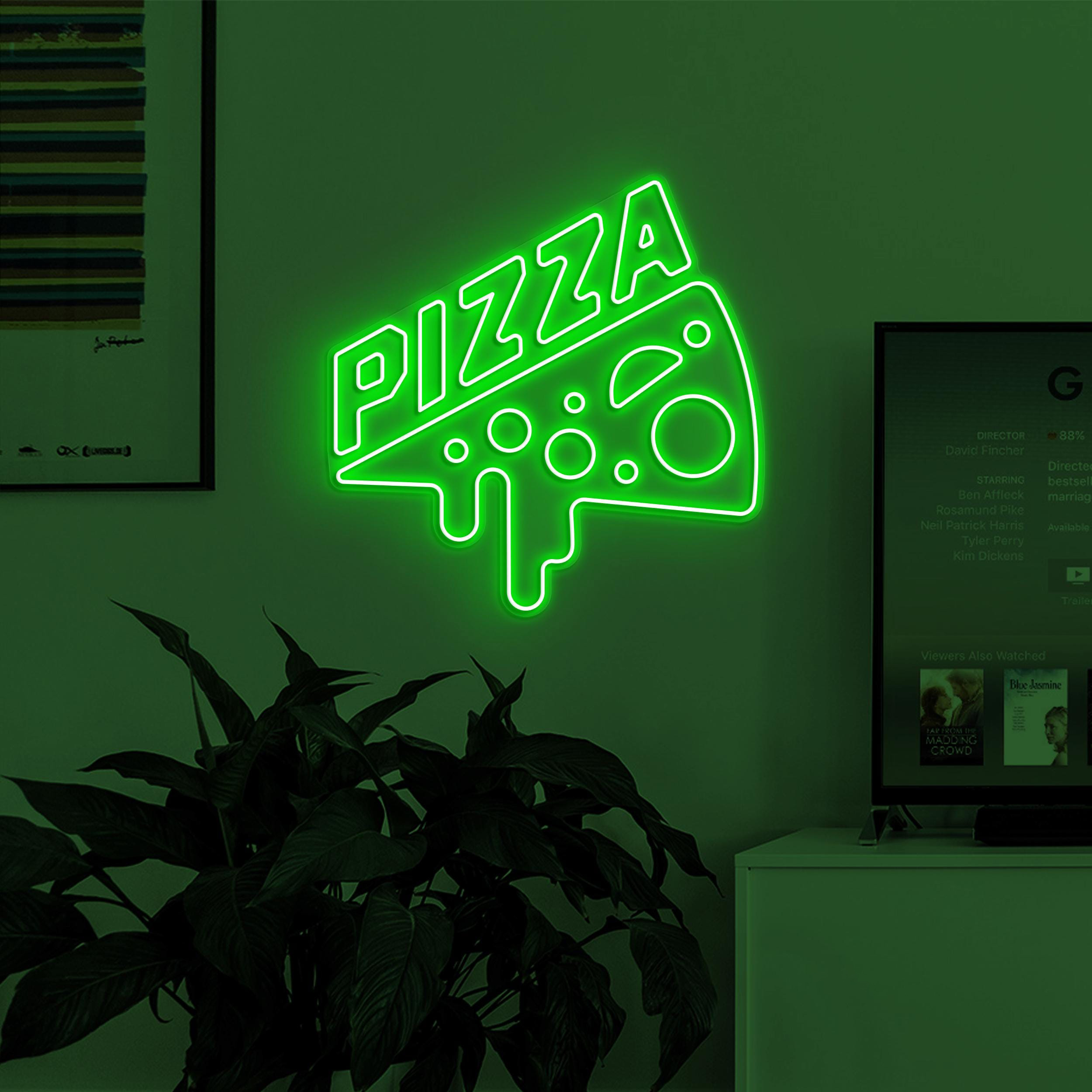 Pizza Neon Sign, Pizza LED Light, Pizza Slice Wall Decor, Pizza Cafe Wall Sign, Pizza Shop Logo Sign, Pizza Lover Wall Art, Restaurant Art