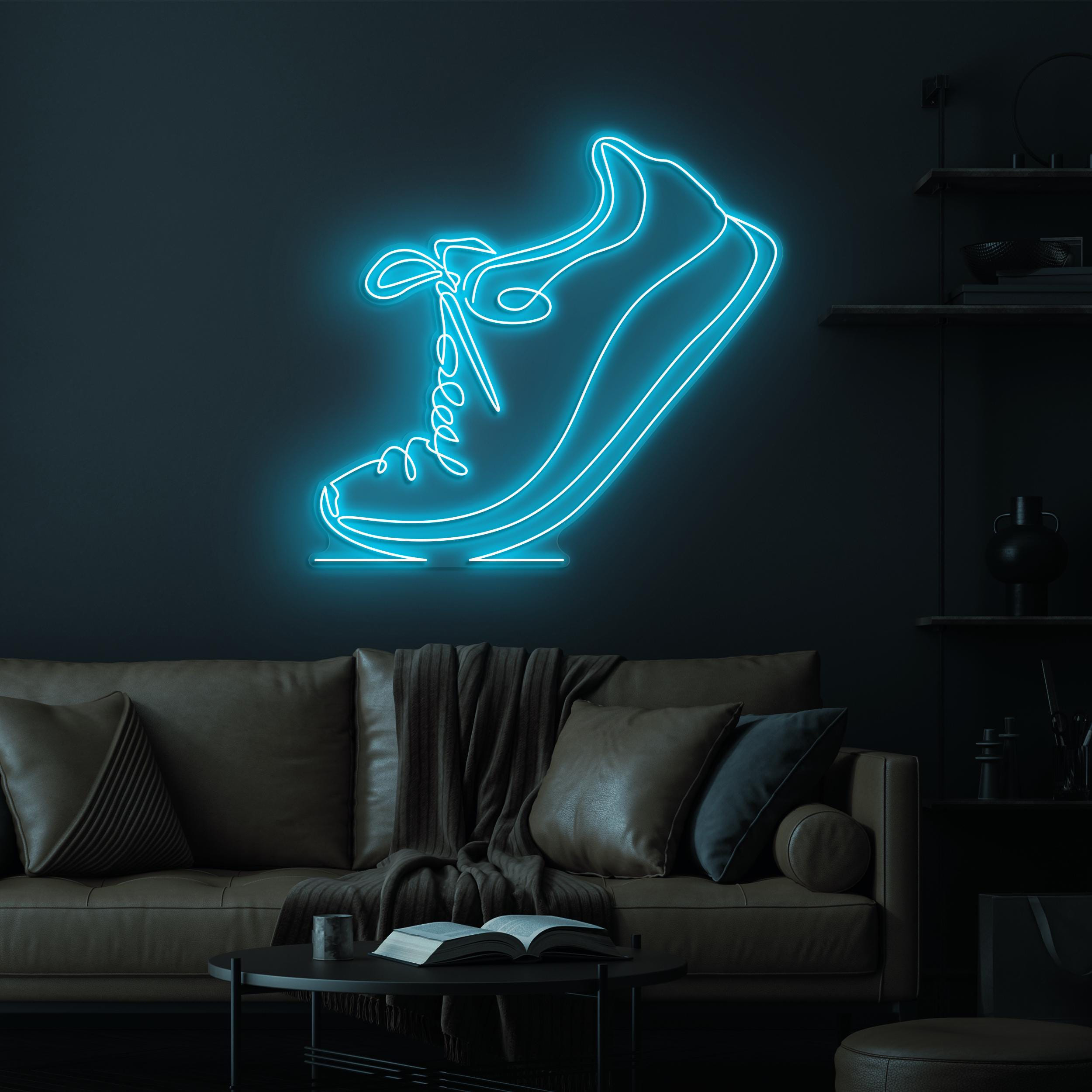 Sneakers Neon Sign, Sneakers LED Light, Shoes Shop LED Neon Art, Business Logo Sign, Home Wall Decor, Sneakers Shop Wall Art, Sports Lover