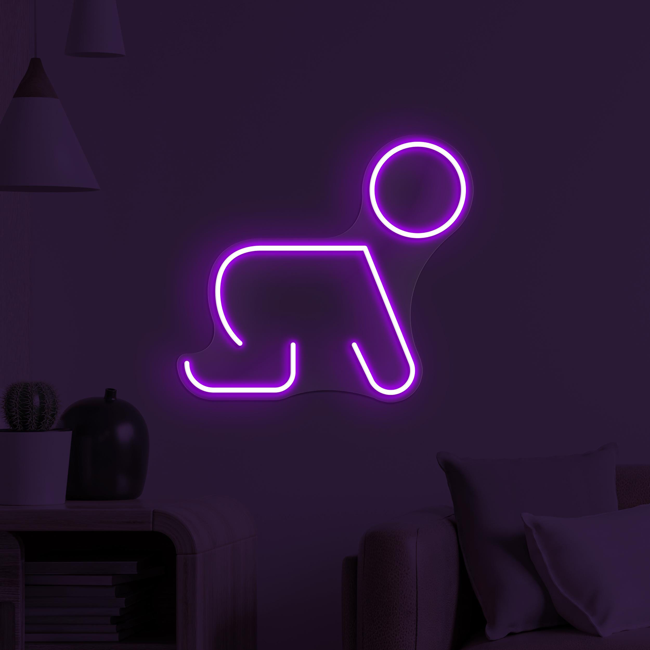 Crawling Baby Neon Sign, Crawling Baby LED Light, Nursery Room Wall Art, Baby Neon Sign, Custom Neon Sign, Home Wall Decor, Baby Room decor