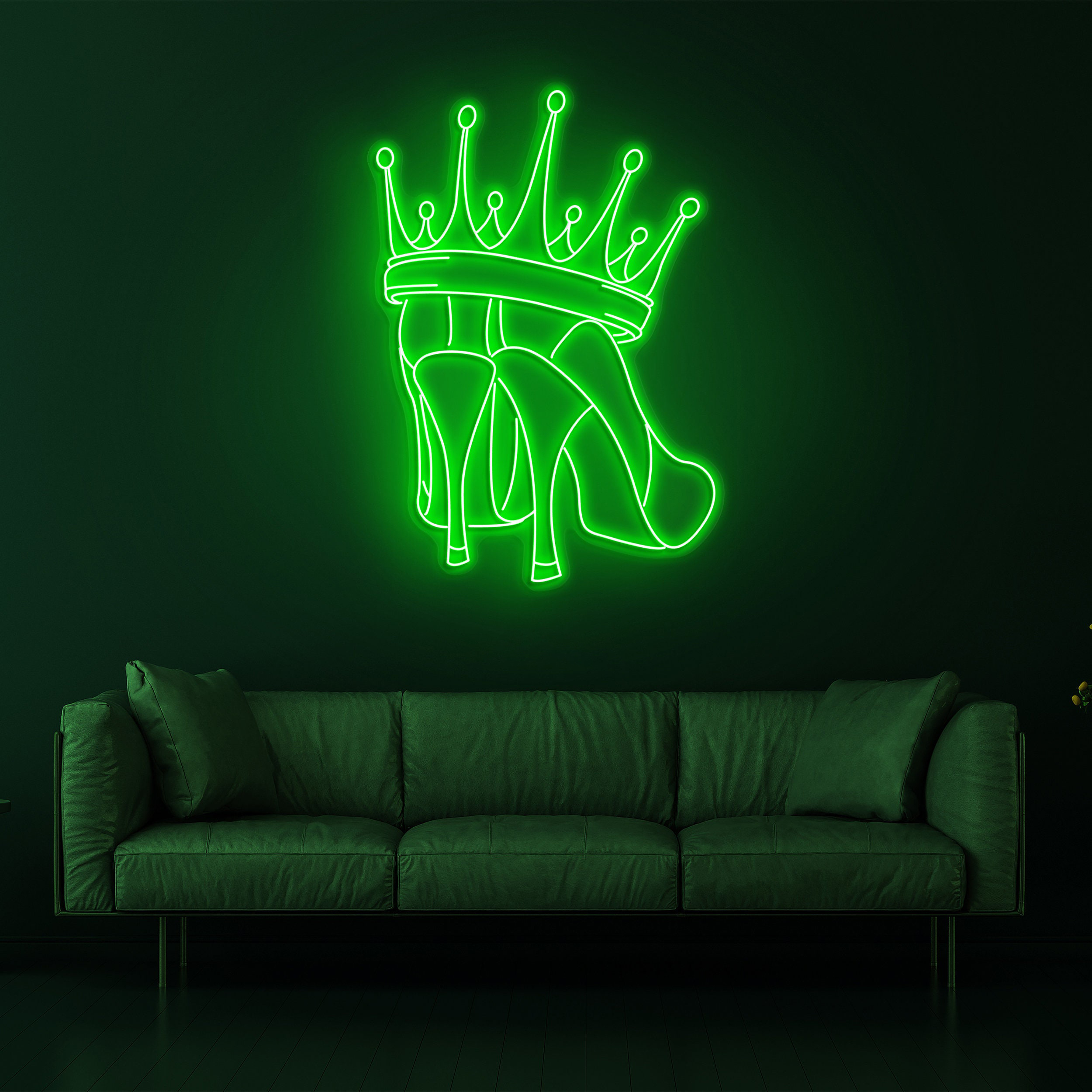 Queen Shoes Neon Sign, Crown Neon Light, Girly Bedroom and Salon Décor, Shoe Neon Sign for Weddings, Parties, Game Rooms, and More, Gift