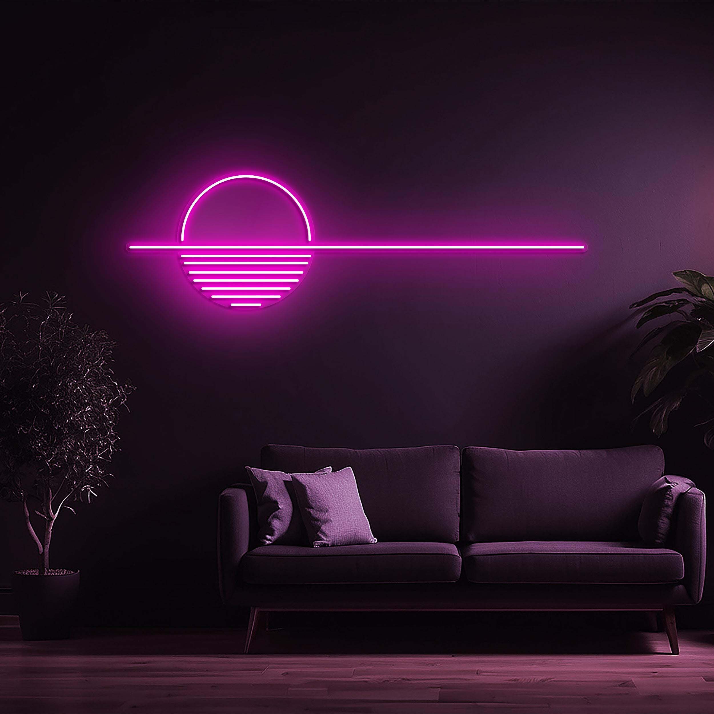 Sunset Neon Sign, Wave LED Home Wall Decoration, Sunrise and Sunset Night Light, Mountains LED Neon Sign, Bedroom Decor, Sunset Wall Decor
