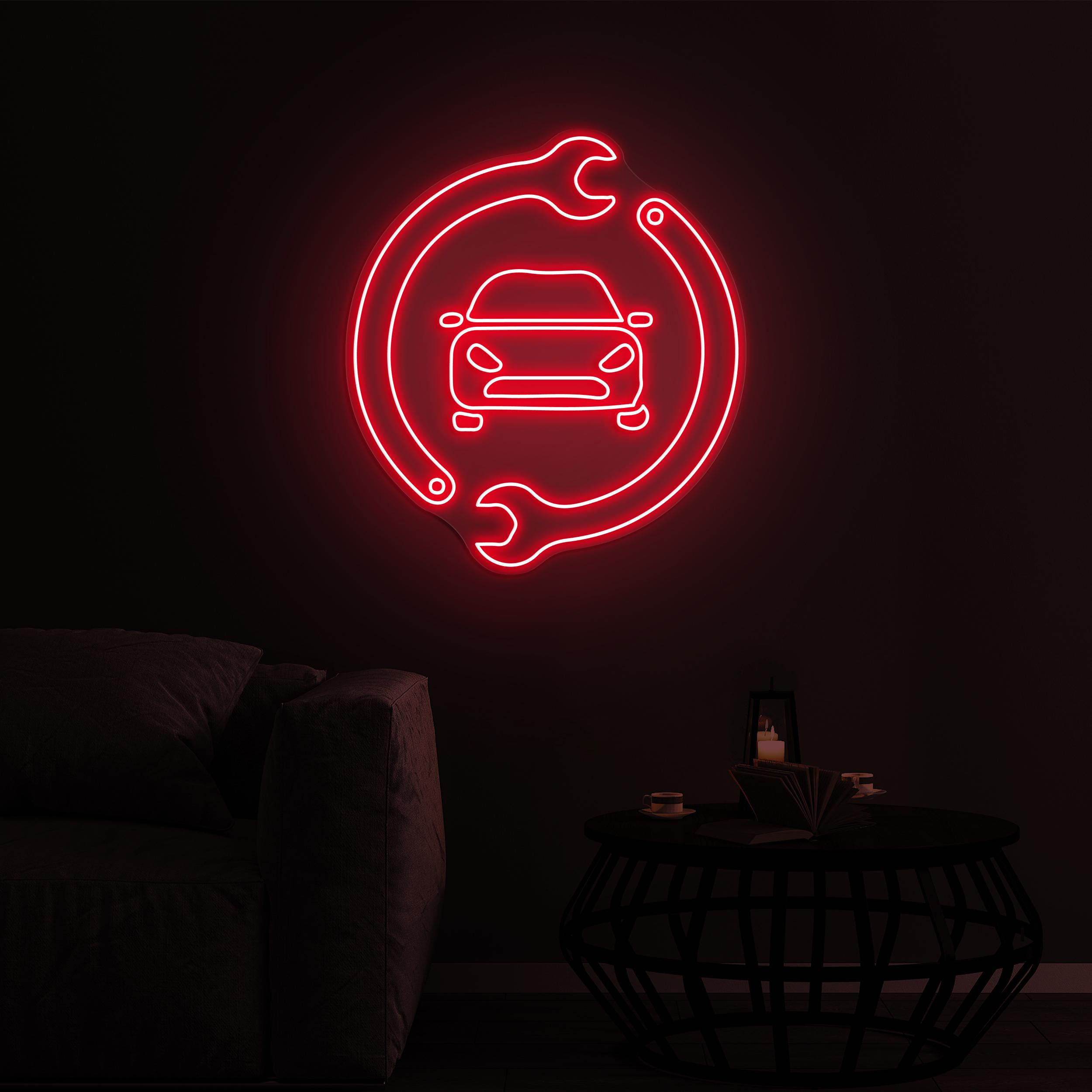 Car Repair Neon Sign, Car Repair LED Light, Auto Repair LED Neon Art, Auto Work Shop Neon Sign, Mechanic LED Sign, Garage Decor Neon Light
