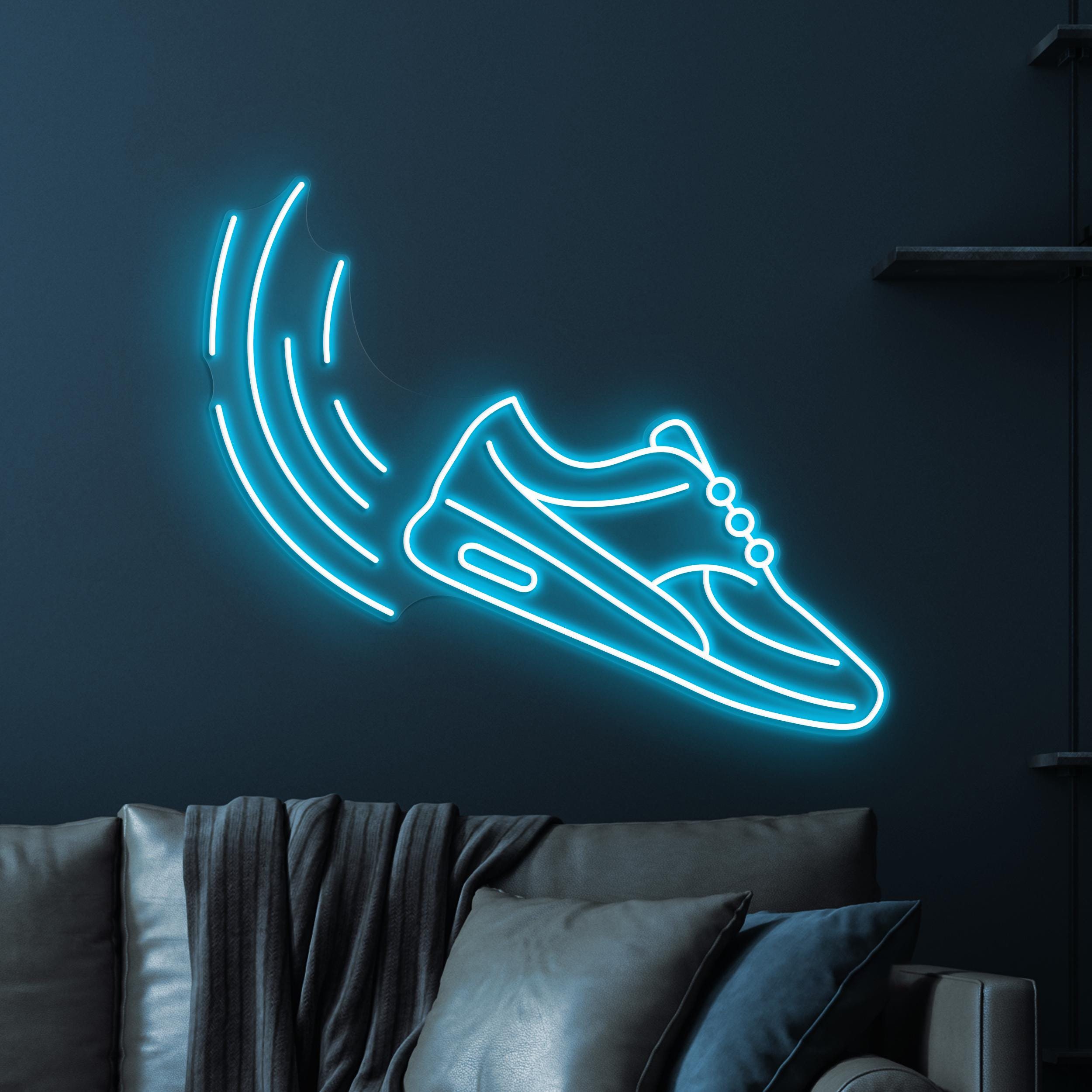 Running Shoe Neon Sign, Running Shoe LED Light, Sports Shoes Wall Art, Home Wall Decor, Shoe Shop Neon Light, Sports Lover Gift, Custom Sign
