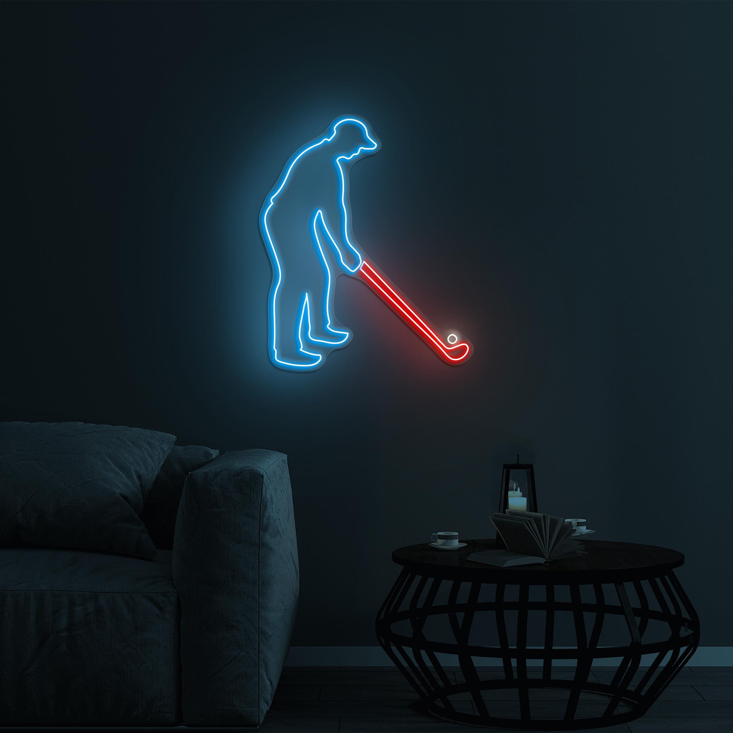 Golf Player Neon Sign, Golfer LED Light, Golf Player LED Wall Art, Golf Club Neon Sign, Sports Shop Wall Decor, Home & Game Room Wall Art