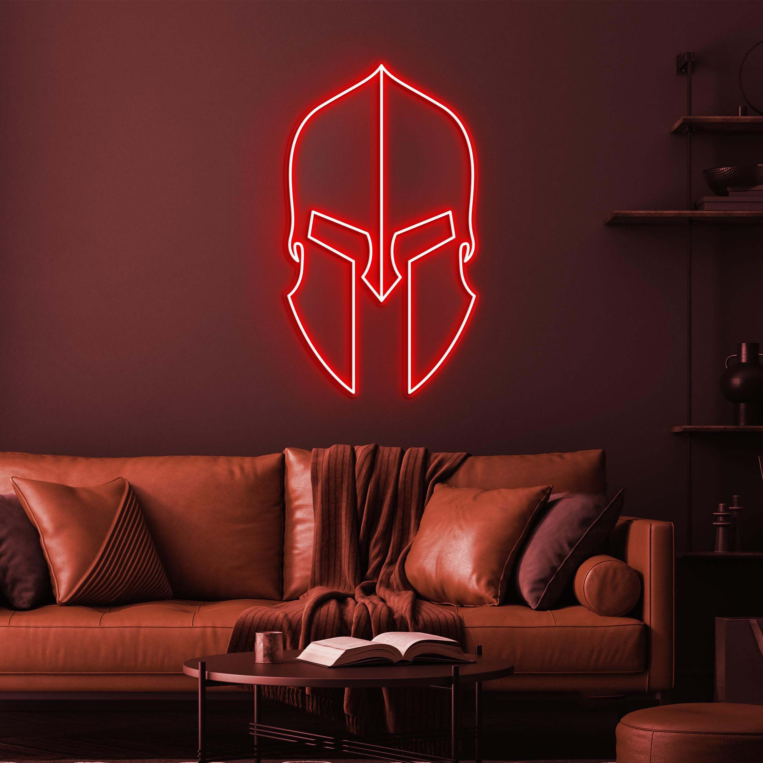 Helmet Neon Sign, Warrior Helmet LED Light, Warrior Wall Decor, Helmet Wall Sign, Custom Neon Sign, Game Room Decor, Led Neon Art, Gift idea