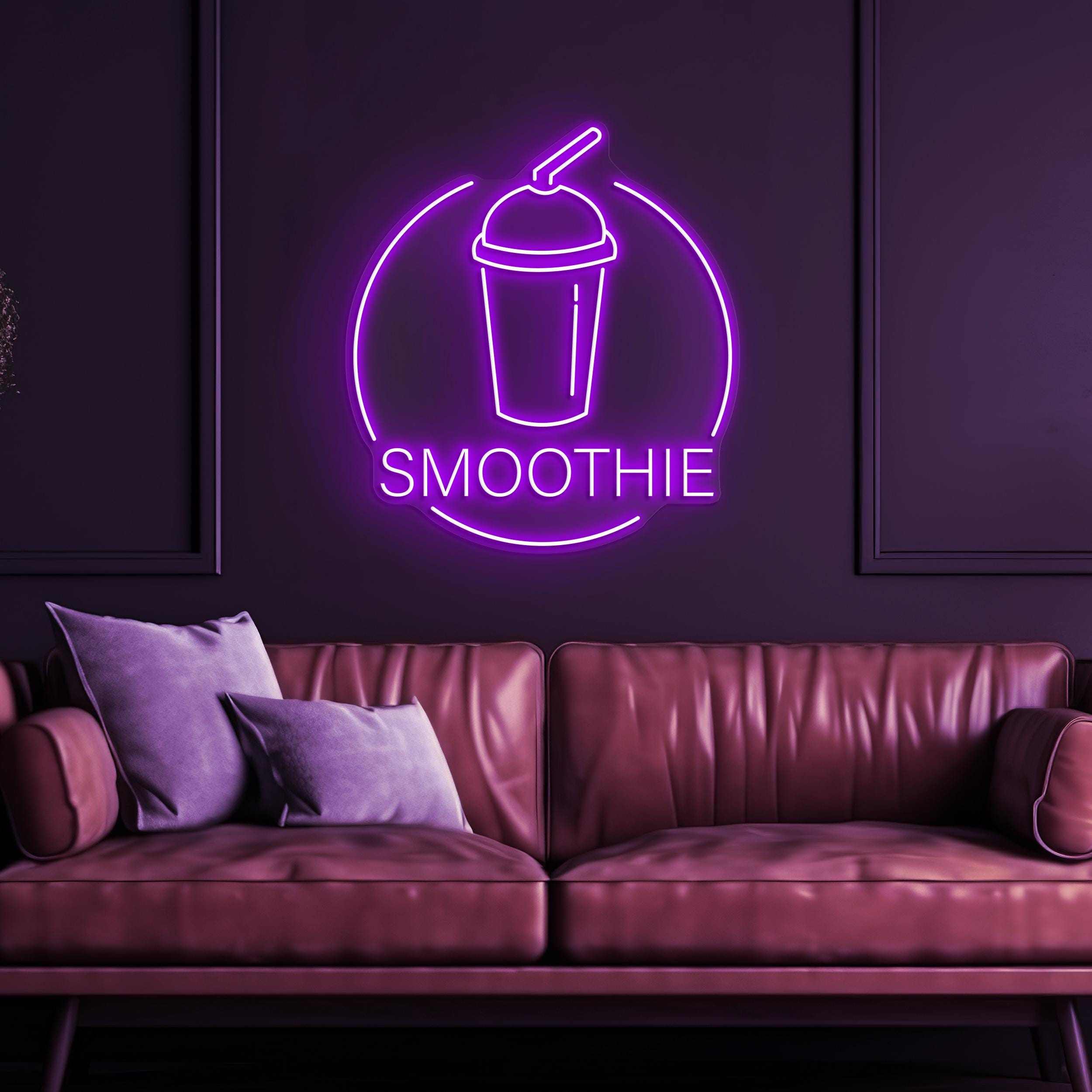 Smoothie Neon Sign, Smoothie LED Light, Drink Corner Wall Decor, Juice Shop Wall Art, Custom Neon Sign, Drunk Neon Art, Party Neon Wall Art