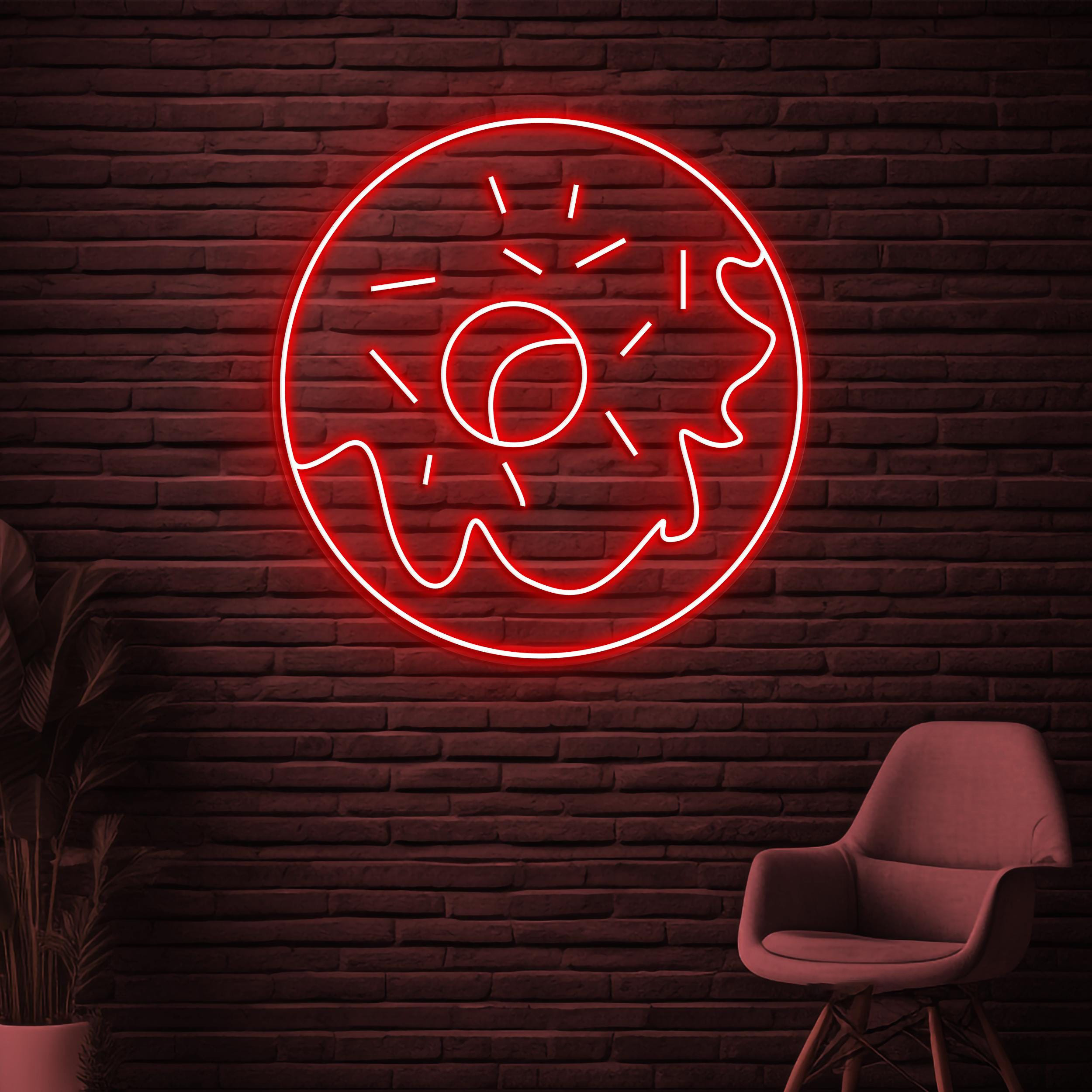 Donut Neon Sign, Donut LED Sign, Yummy Donut Wall Decor, Sweet Treat Wall Art, Dessert Shop Art, Donut Cafe Wall Art, Kitchen Wall Decor