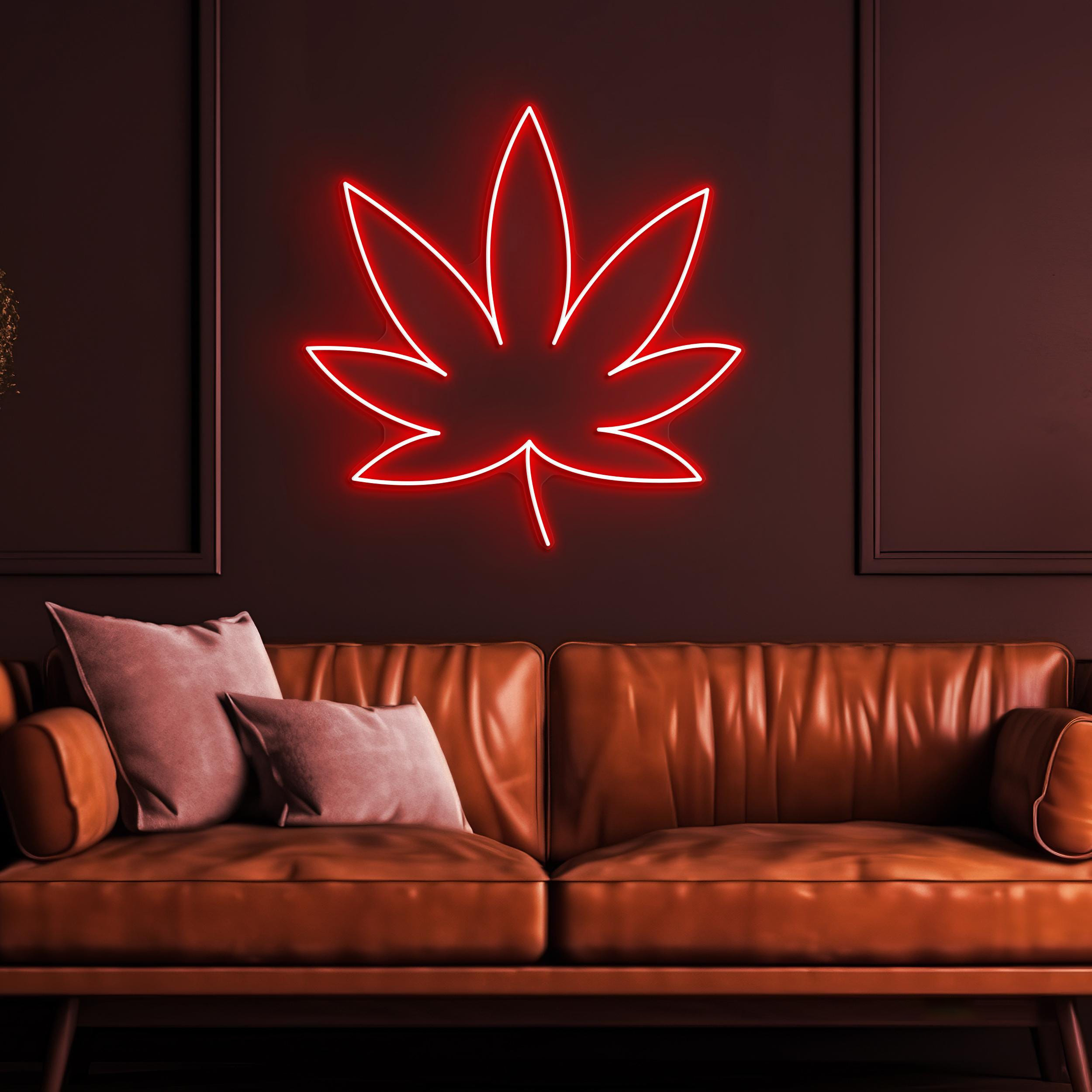 Weed Leaf Neon Sign, Weed Leaf LED Light, Marijuana Hemp Leaf Wall Art, Home Wall Decor, Cannabis Neon Sign, Marijuana Cannabis Neon Art