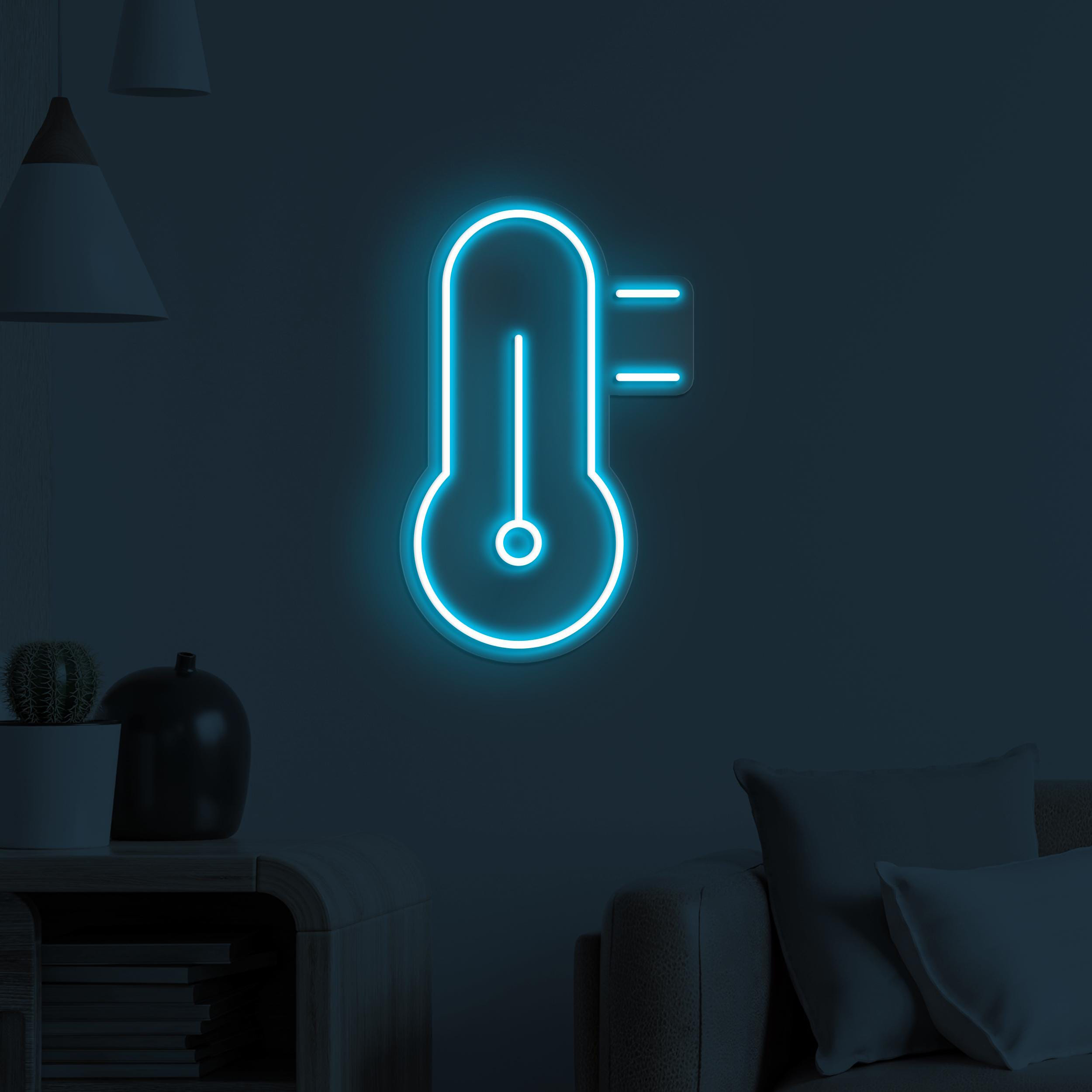 Thermometer Neon Sign, Thermometer LED Light, Hospital Wall Decor, Doctor Office Wall Art, Clinic Neon Light, Personalized Thermometer Sign