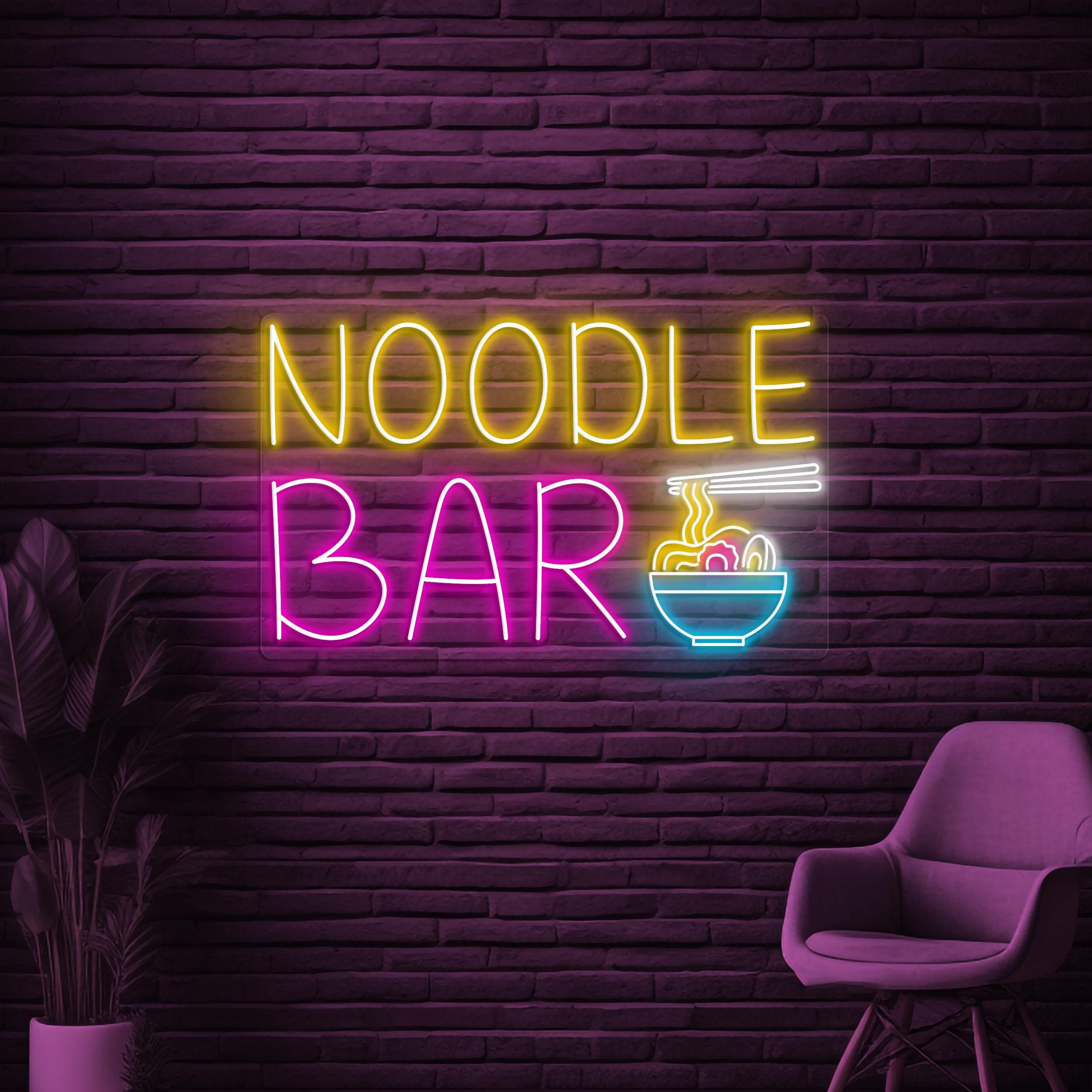Noodle Bar Neon Sign, Noodle Bar LED Light, Kitchen Wall Decor, Ramen Neon Sign, Pasta Wall Light, Pasta Neon Sign, Asian Restaurant Sign