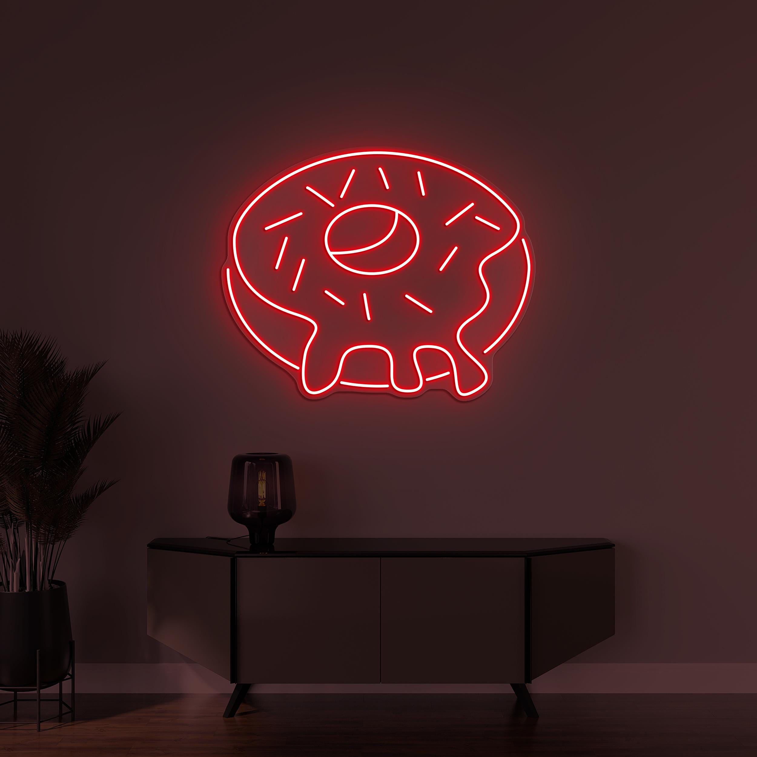 Donut Neon Sign, Donut LED Light, Donut Cafe Wall Art, Yummy Donut Wall Decor, Kitchen Wall Decor, Donut Shop Neon Sign, Donut Lover's Gift