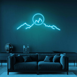 Mountains Neon Sign, Sunset Mountains LED Light, Mountains LED Neon Art, Decor for Home, Game Room, Kids Room & Offices, Custom Neon Sign