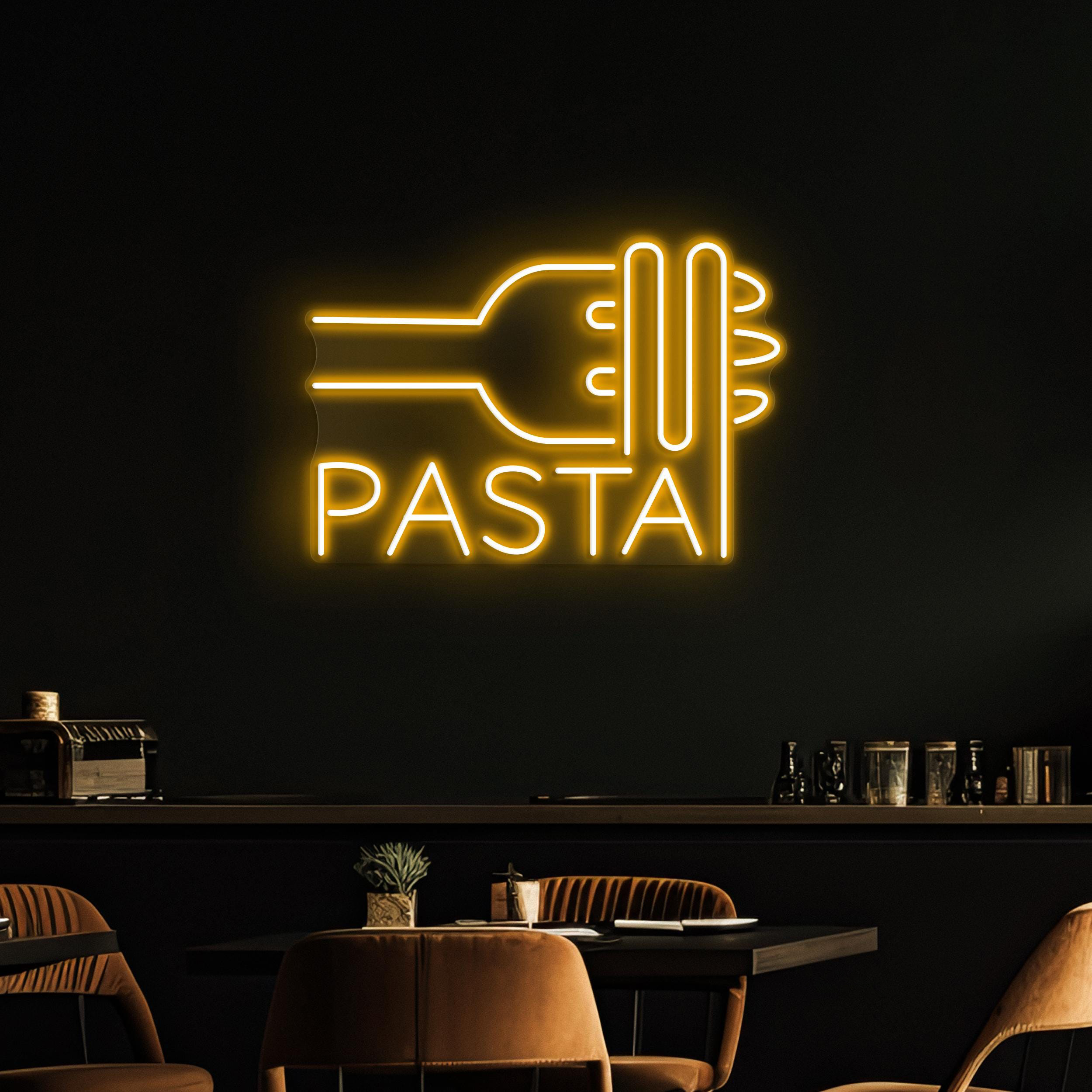 Pasta Neon Sign, Pasta LED Light, Fork Wall Decor, Ramen Wall Art, Asian Restaurant Neon Light, Kitchen Wall Light, Ramen Shop Wall Decor