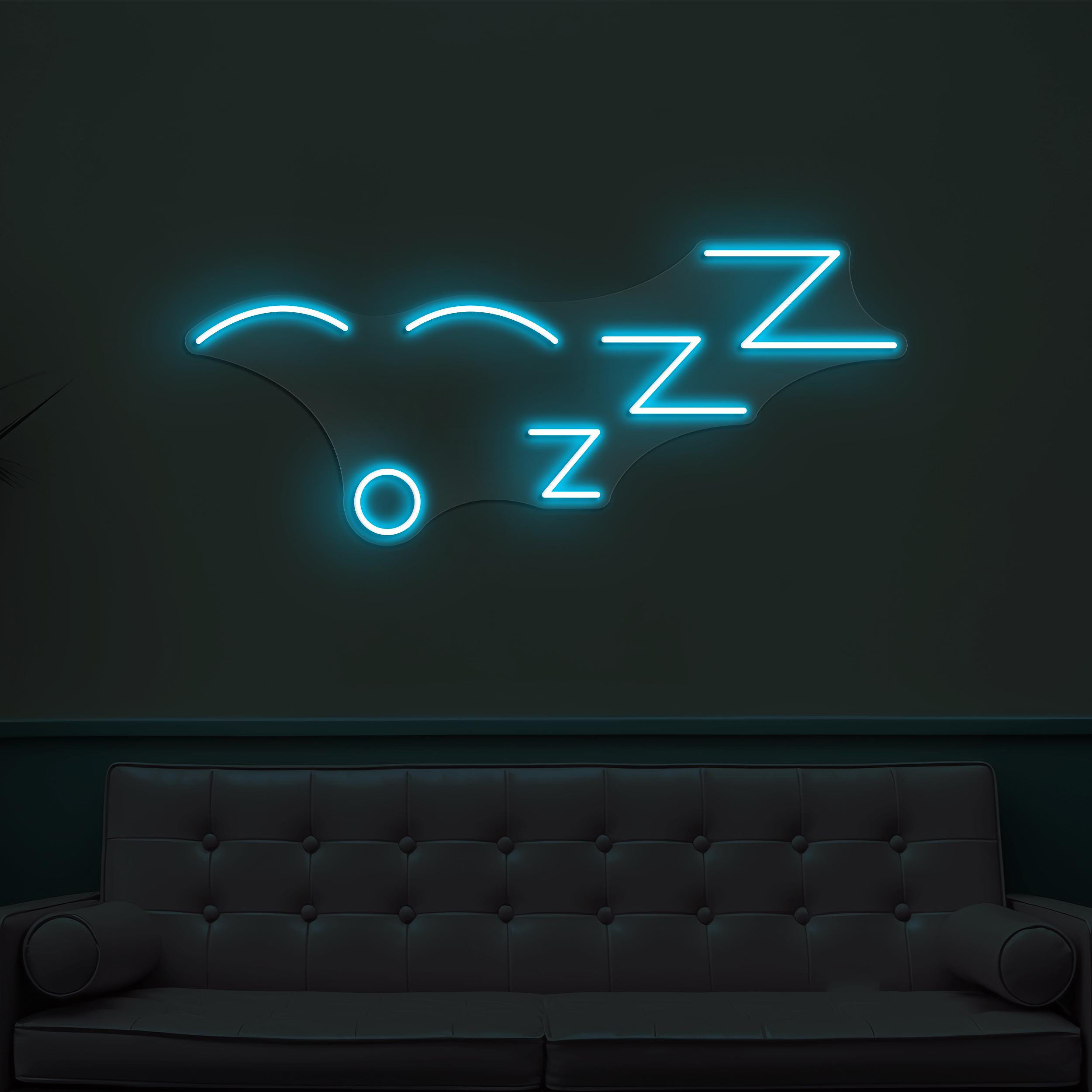 Zzz  Neon Sign, Zzz LED Light, Sleepy Night Wall Decor, Sleep Symbol Wall Art, Kids Room Wall Art, Sweet Dreams Neon Light, Zzz Emoji Sign