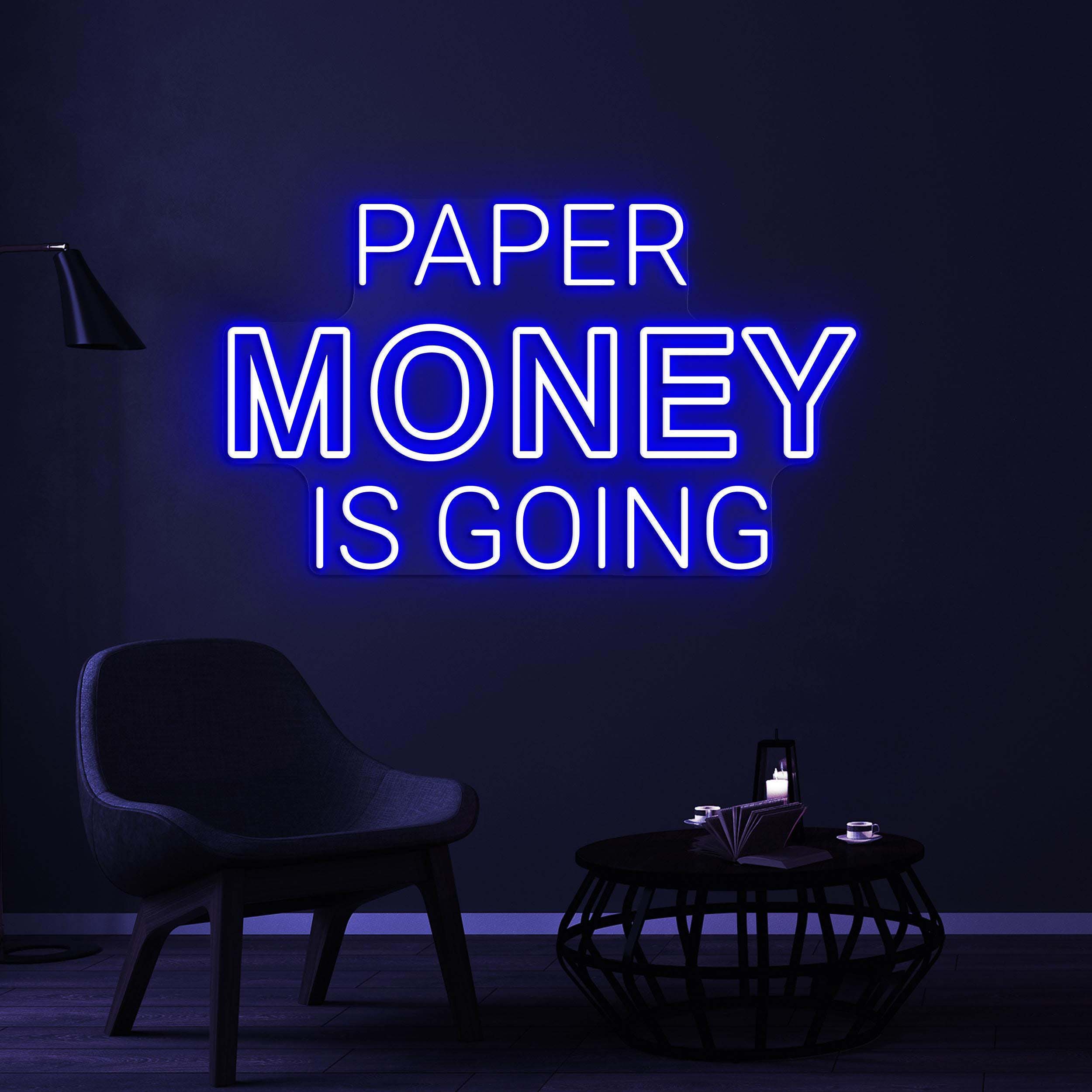 Paper Money is Going Neon Sign, Paper Money is Going LED Light, Bank Wall Decor, Office Wall Art, Business Logo Neon Light, Money Cash Art