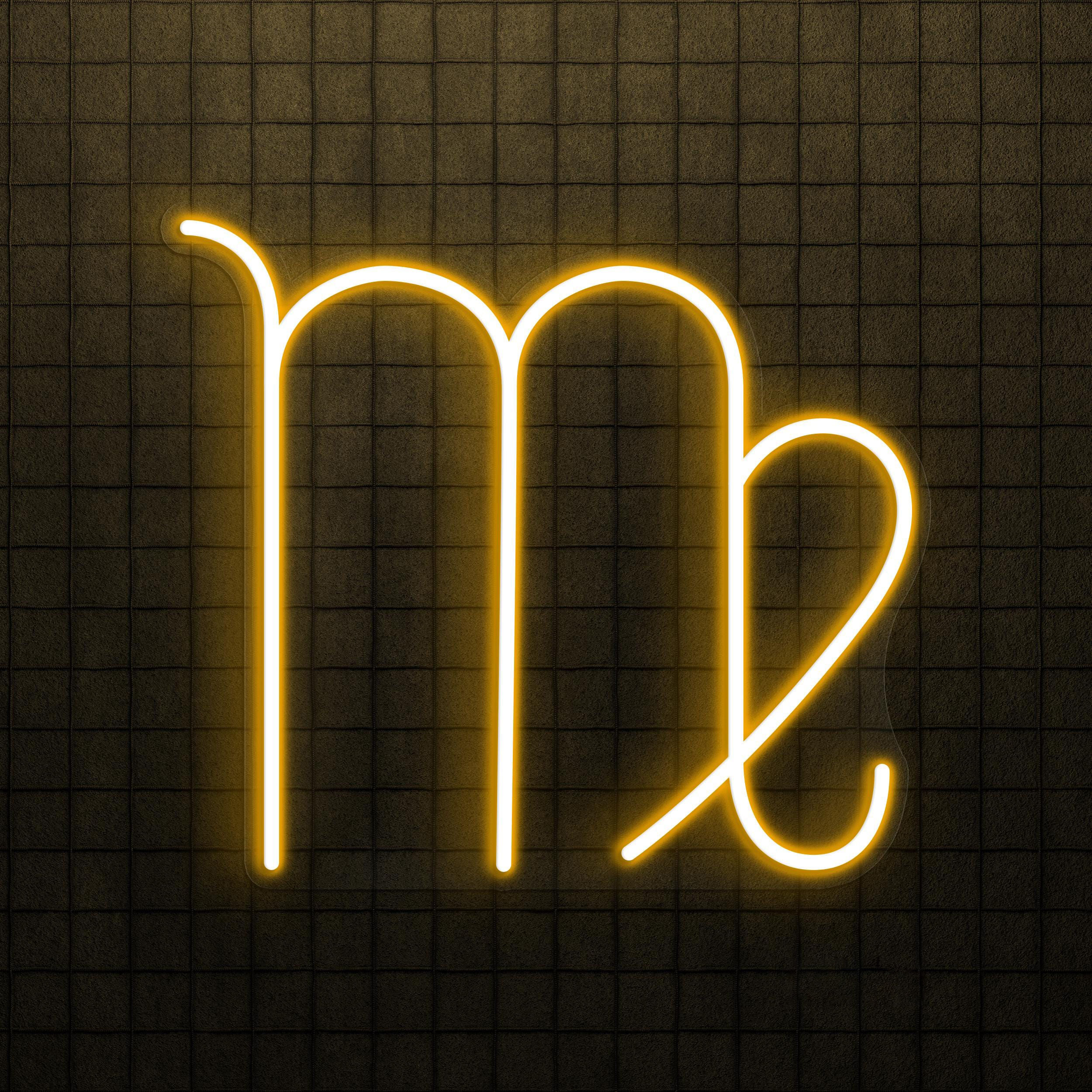 Virgo Neon Sign, Virgo LED Light, Virgo Logo Wall Decor, Custom Neon Sign, Astrology Zodiac Sign for Cafe, Bar & Studio Light, Home Decor