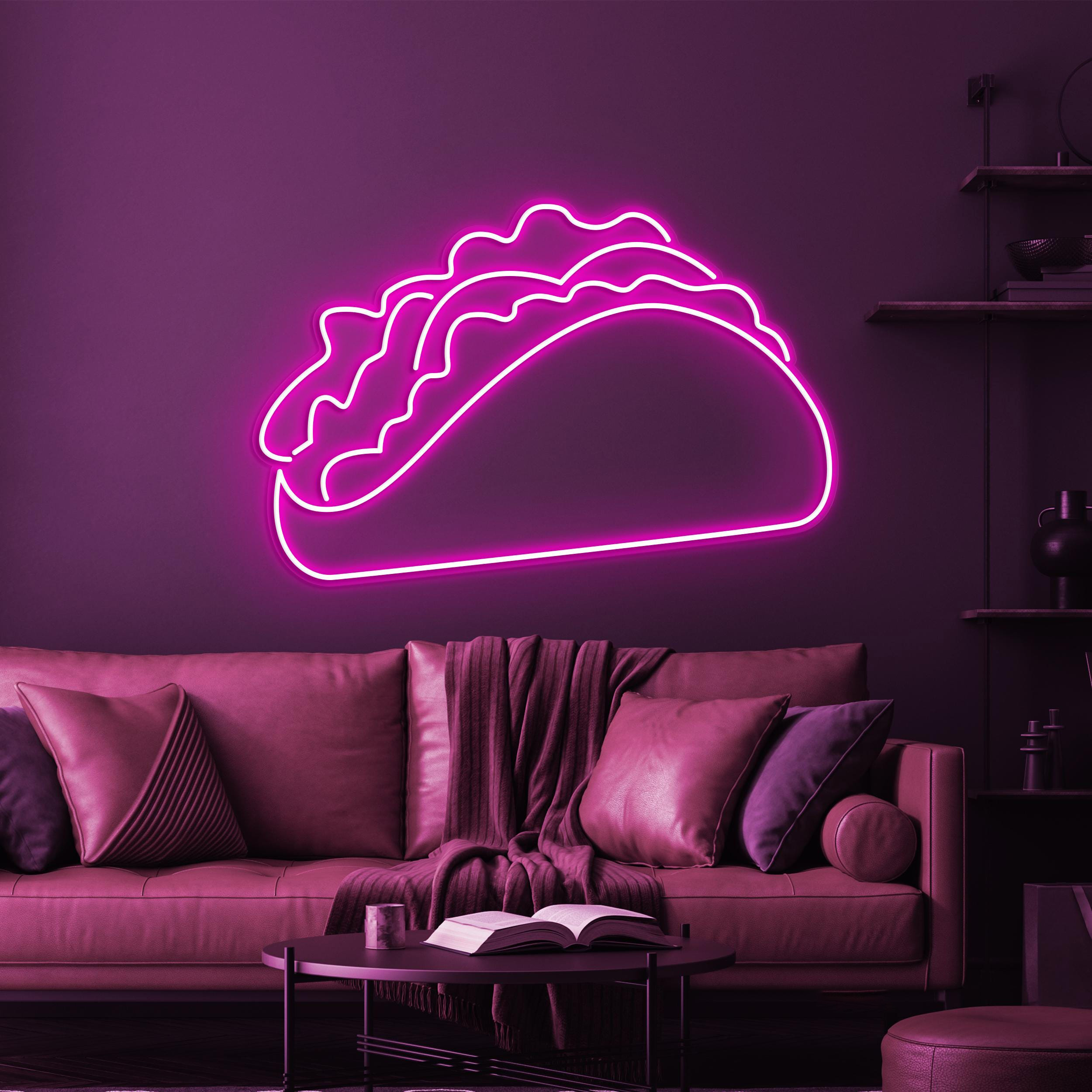 Taco Neon Sign, Mexican Food Neon Light, Taco Wall Art, Restaurant Neon Sign, Tacos LED Light, Street Food Neon Sign, Taco Neon Wall Art