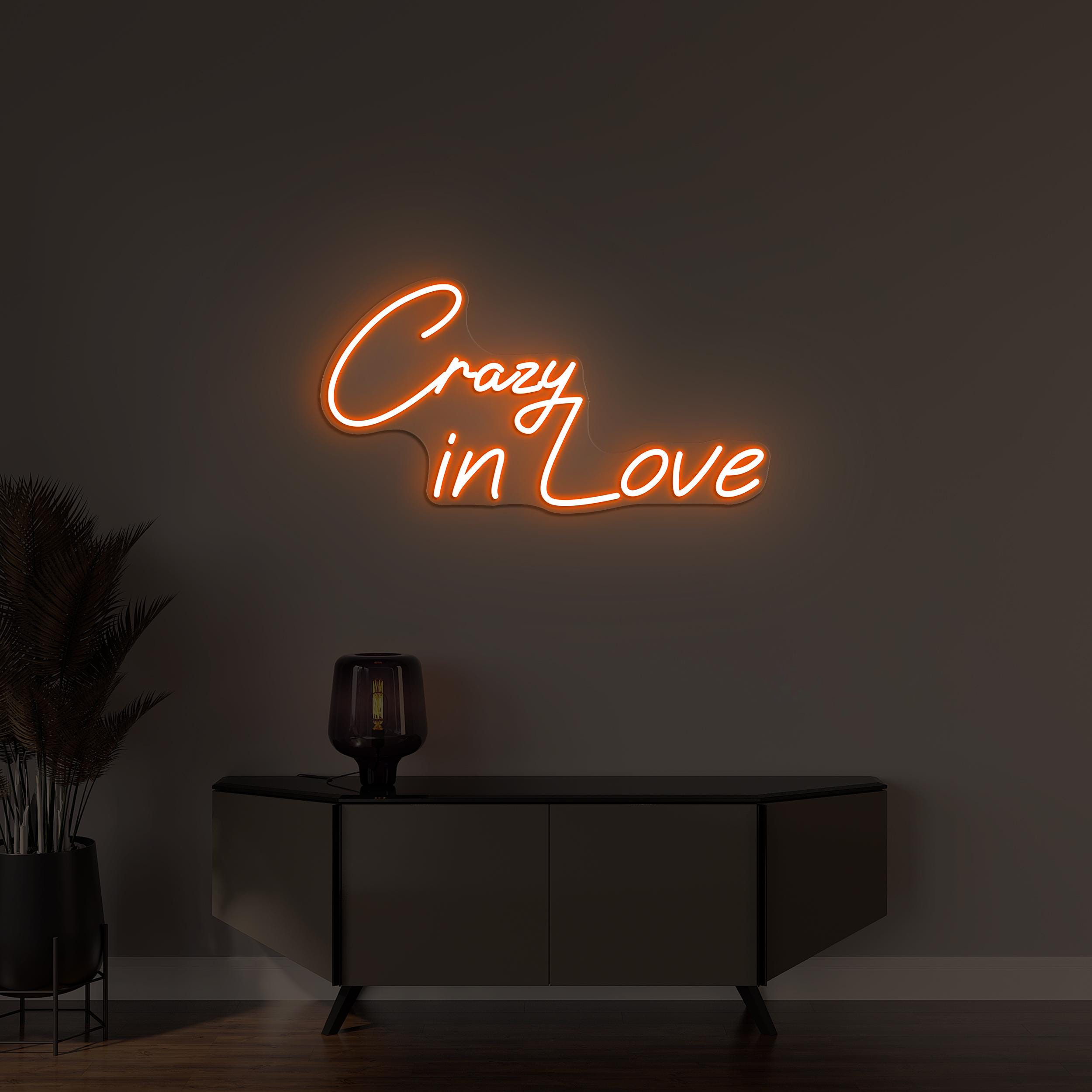 Crazy In Love Neon Sign, Crazy In Love LED Light, Wedding Wall Decor, Engagement Party Wall Art, Romantic Neon Light, Couple Neon Gift Idea