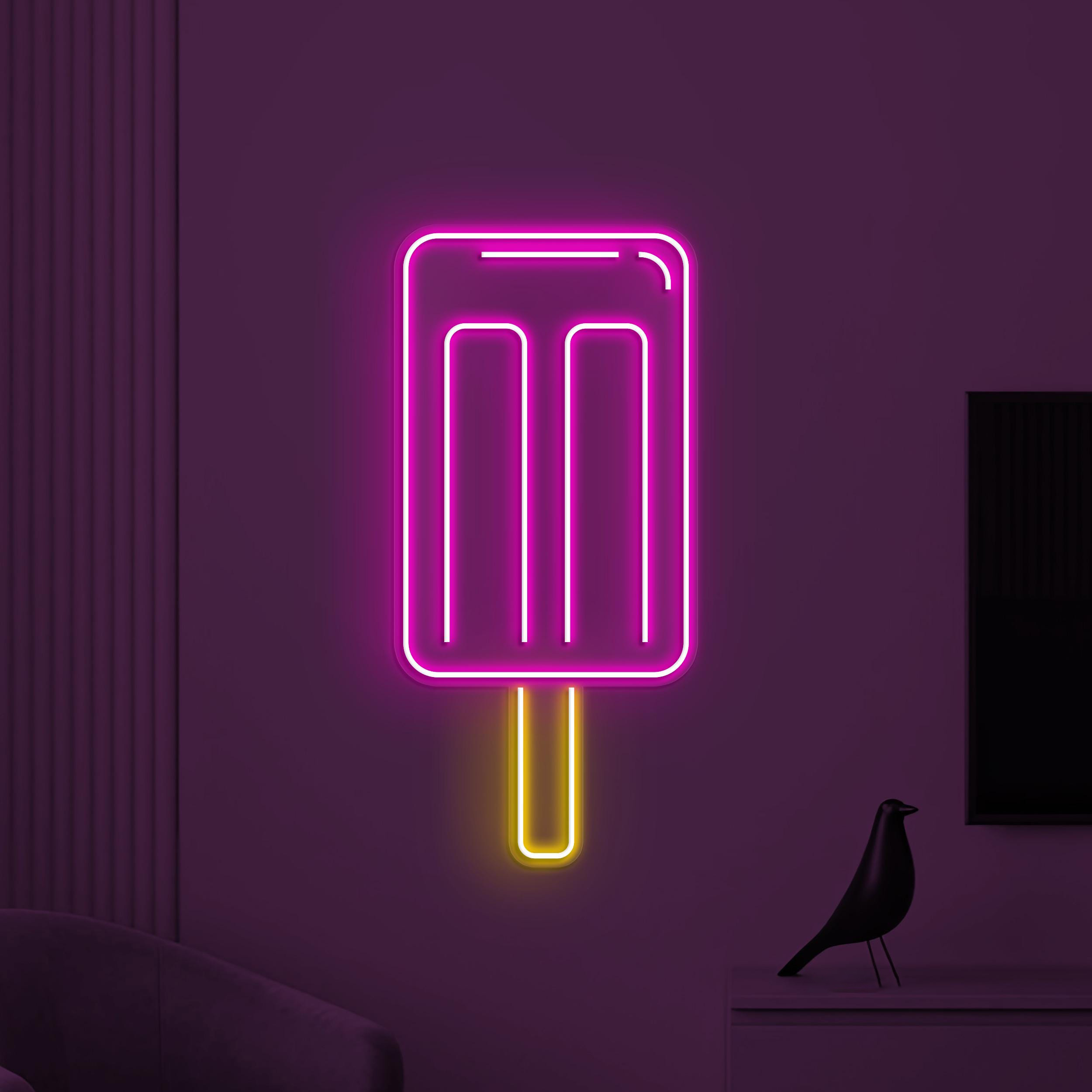 Popsicle Neon Sign, Popsicle LED Light, Ice Pop Wall Decor, Ice Cream Wall Art, Popsicle Shop Neon Light, Kids Room Decor, Popsicle Lover