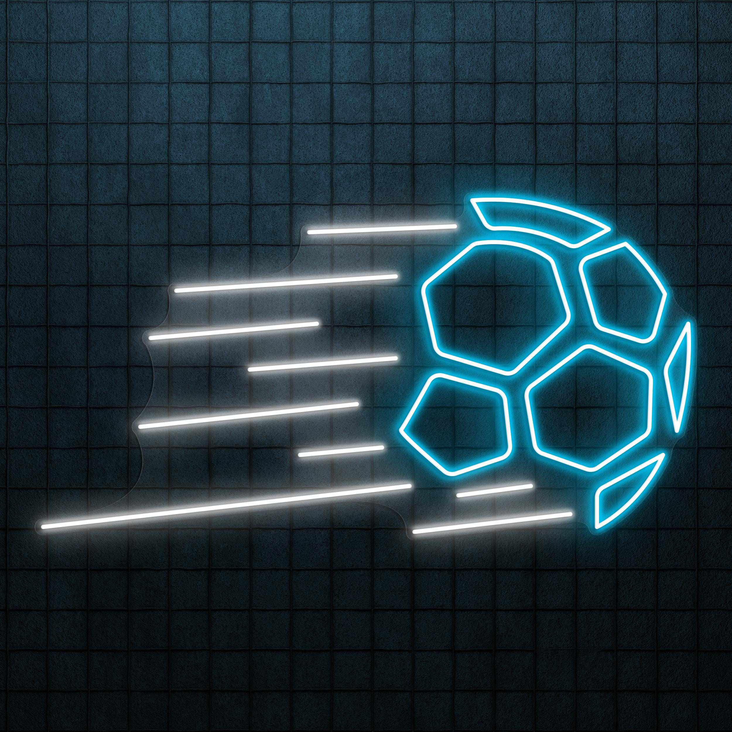 Soccer Ball Neon Sign, Soccer Ball LED Light, Flaming Soccer Ball Wall Art, Game Room Wall Decor, Fire Soccer Neon Light, Sports Shop Decor