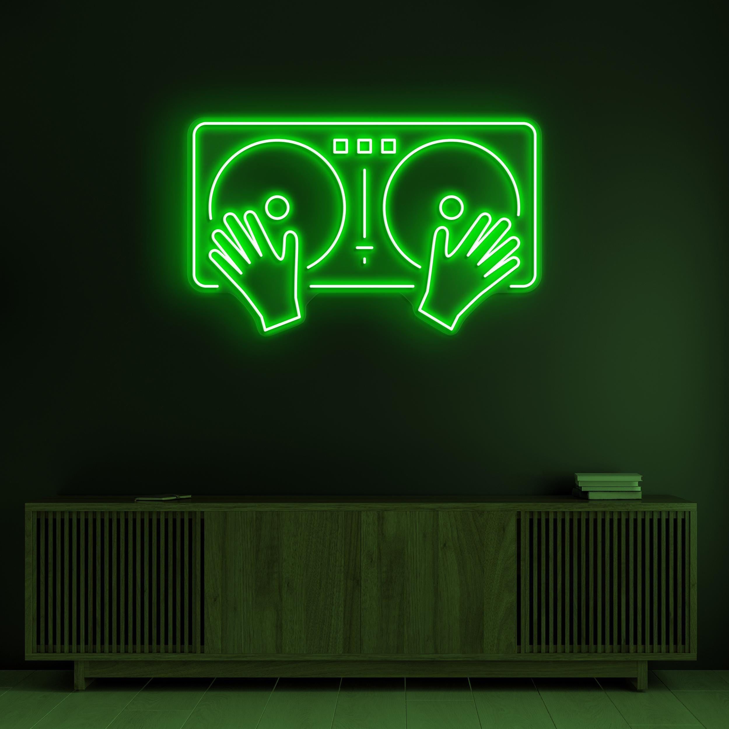 Dj System Neon Sign, Dj Record LED Light, DJ Wall Decor, Dj Room Decor, Party Wall Light, Music Room Neon Sign, Music Studio Art, Gift