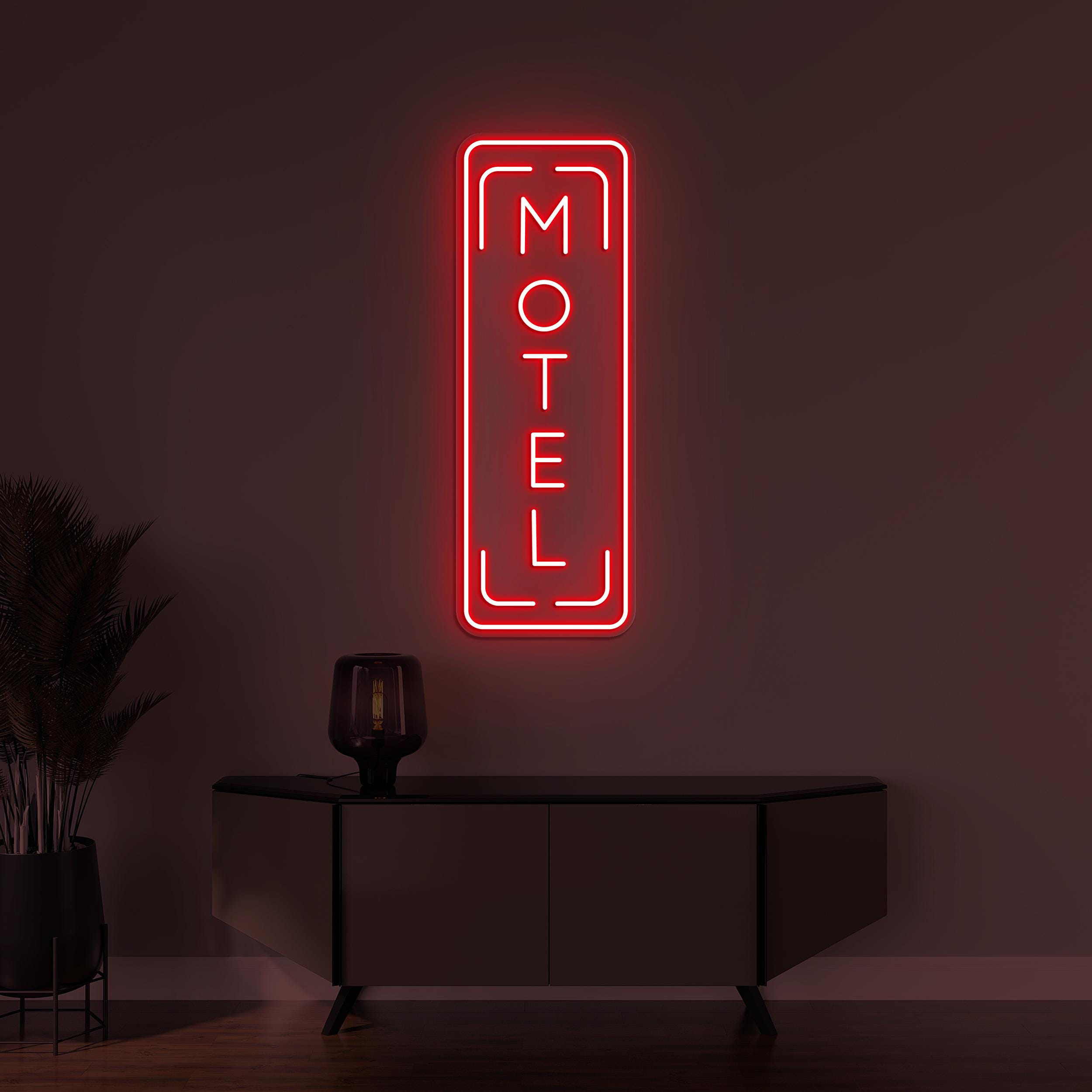 Motel Neon Sign, Motel LED Light, Hotel Wall Decor, Business Logo Neon Sign, Motel Logo Art, Motel Welcome Sign, Personalized Business Sign