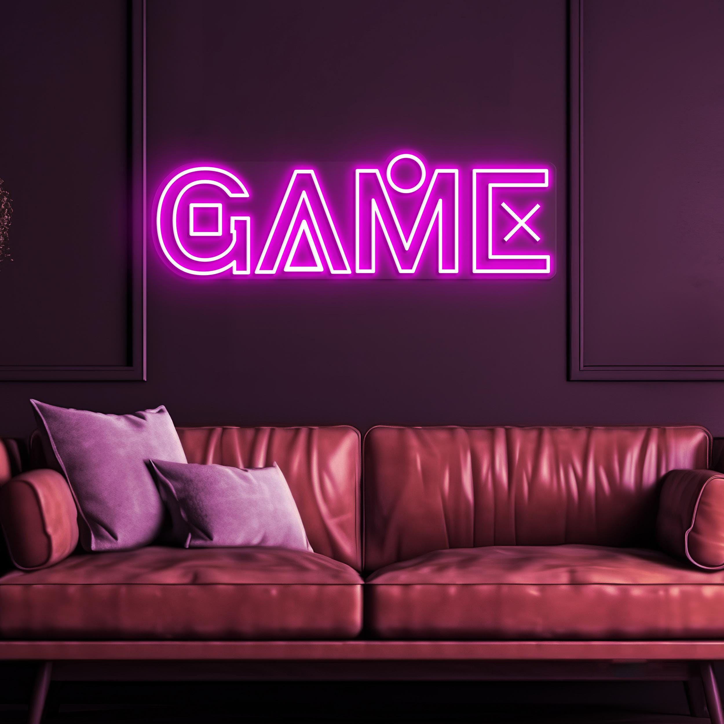 Game Neon Sign, Game LED Light, Gamer Wall Decor, Game Room Wall Art, Kids Room Decor, Gaming Zone Light, Level Up Neon Art, Game Lover Gift