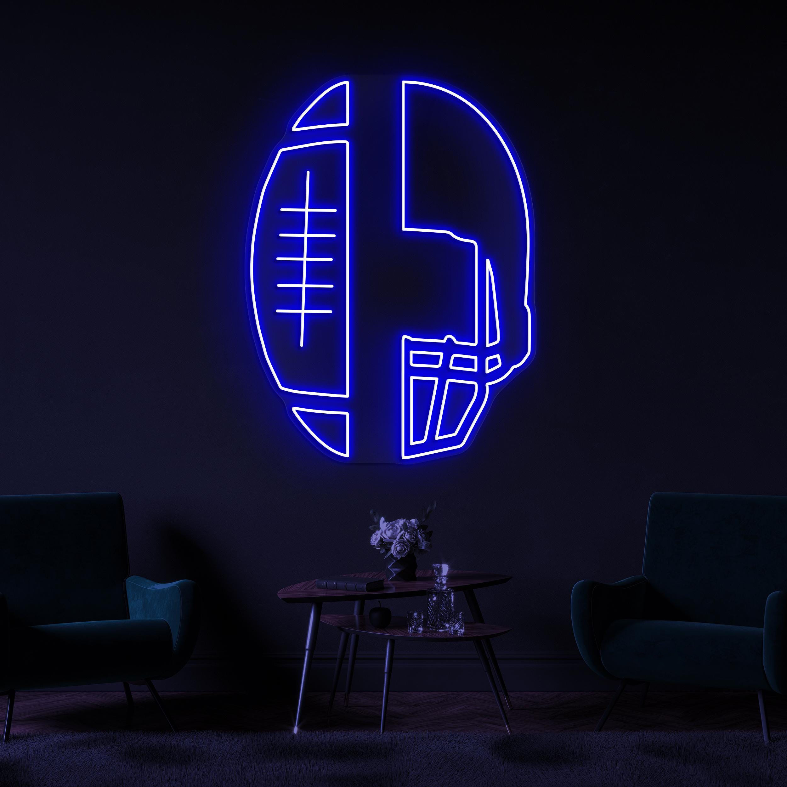Football & Helmet Neon Sign, Football and Helmet LED Light, American Football Wall Decor, American Helmet Wall Art, Sports Shop Neon Light