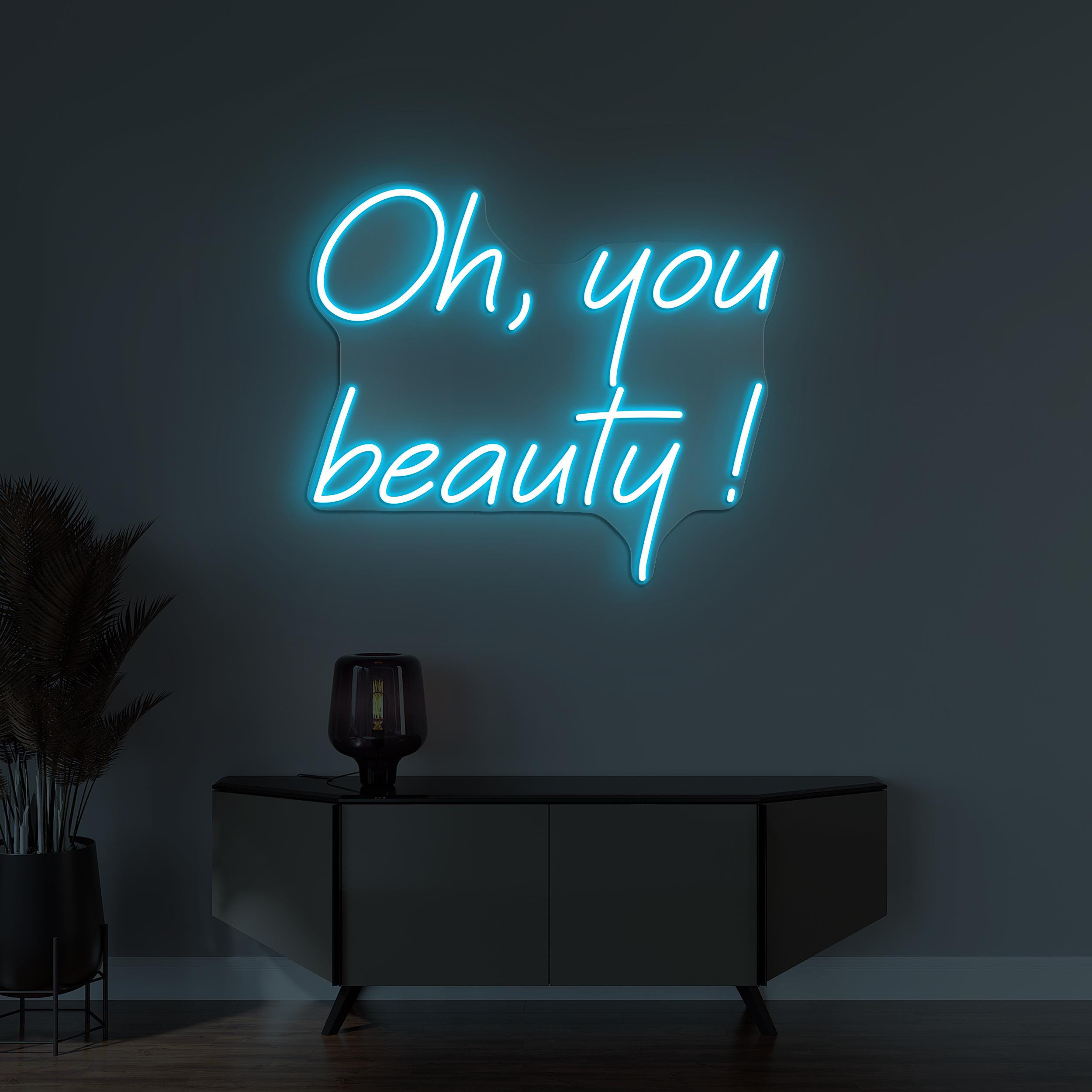 Oh You Beauty Neon Sign, Oh You Beauty LED Light, Beauty Saloon Wall Decor, Beauty Room Sign, Girl Room Wall Decor, Personalized Beauty Sign