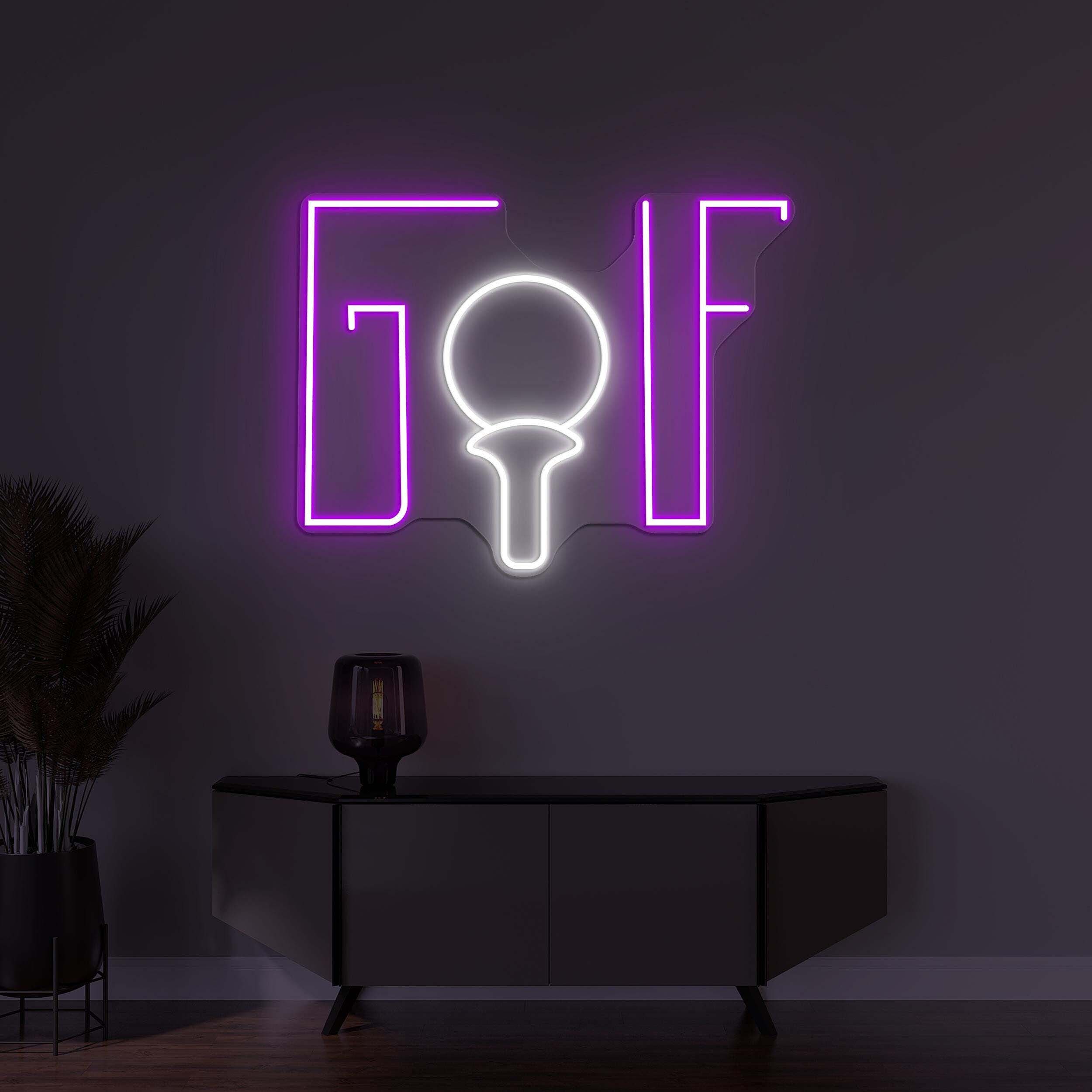 Golf Neon Sign, Golf LED Light, Golf Wall Decor, Game Room, Sports Wall Decor, Club Neon Sign, Golf Ball Art, Home Decor, Golf Lover Gift