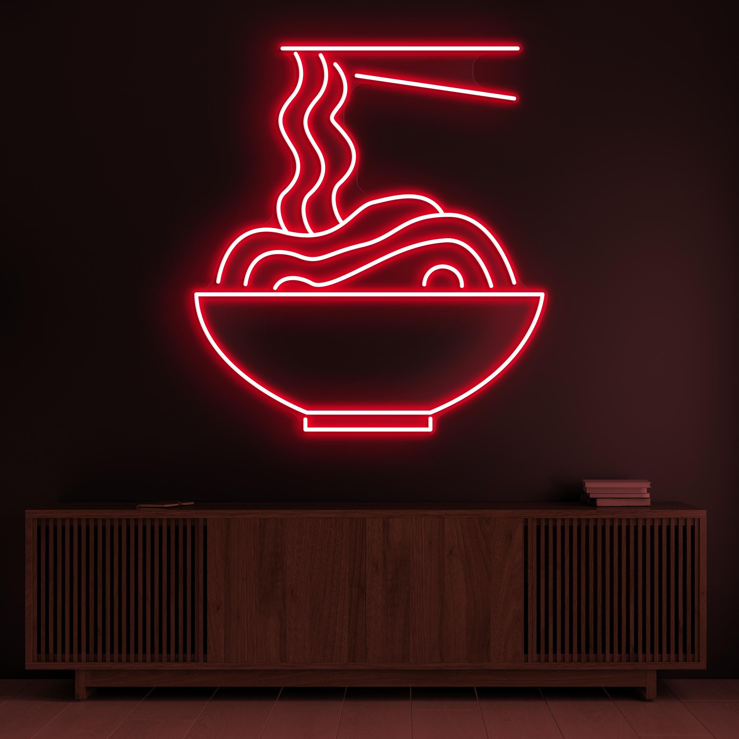 Ramen Neon Sign, Ramen Bowl LED Light, Noodle Shop Wall Art, Asian Food Wall Decor, Kitchen Neon Light, Bar & Cafe Led Sign, Home Wall Decor