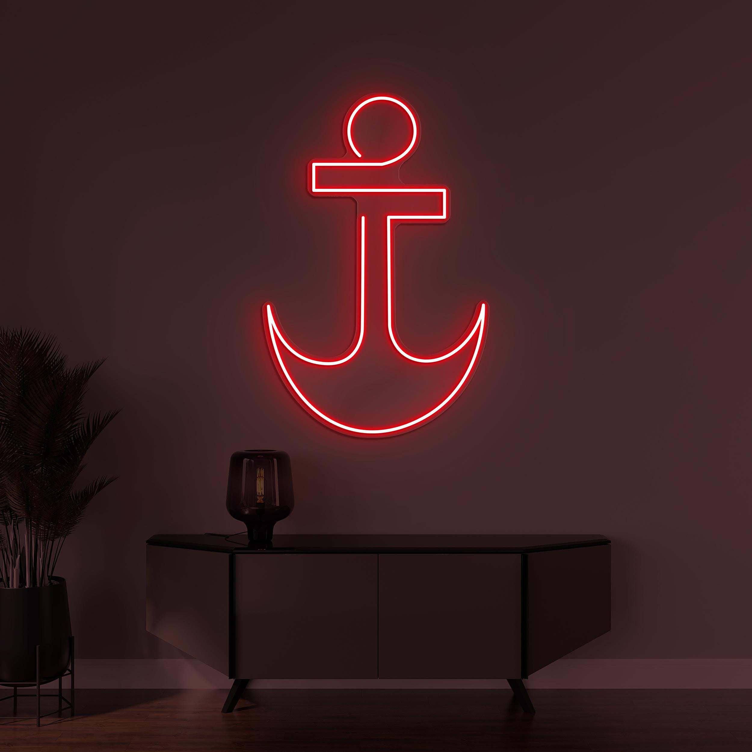 Anchor Neon Sign, Anchor LED Light, Led Wall Decor, Home Wall Art, Nautical Neon Sign, Beach Neon Decor, Marine Neon Light, Sailor Gift Art