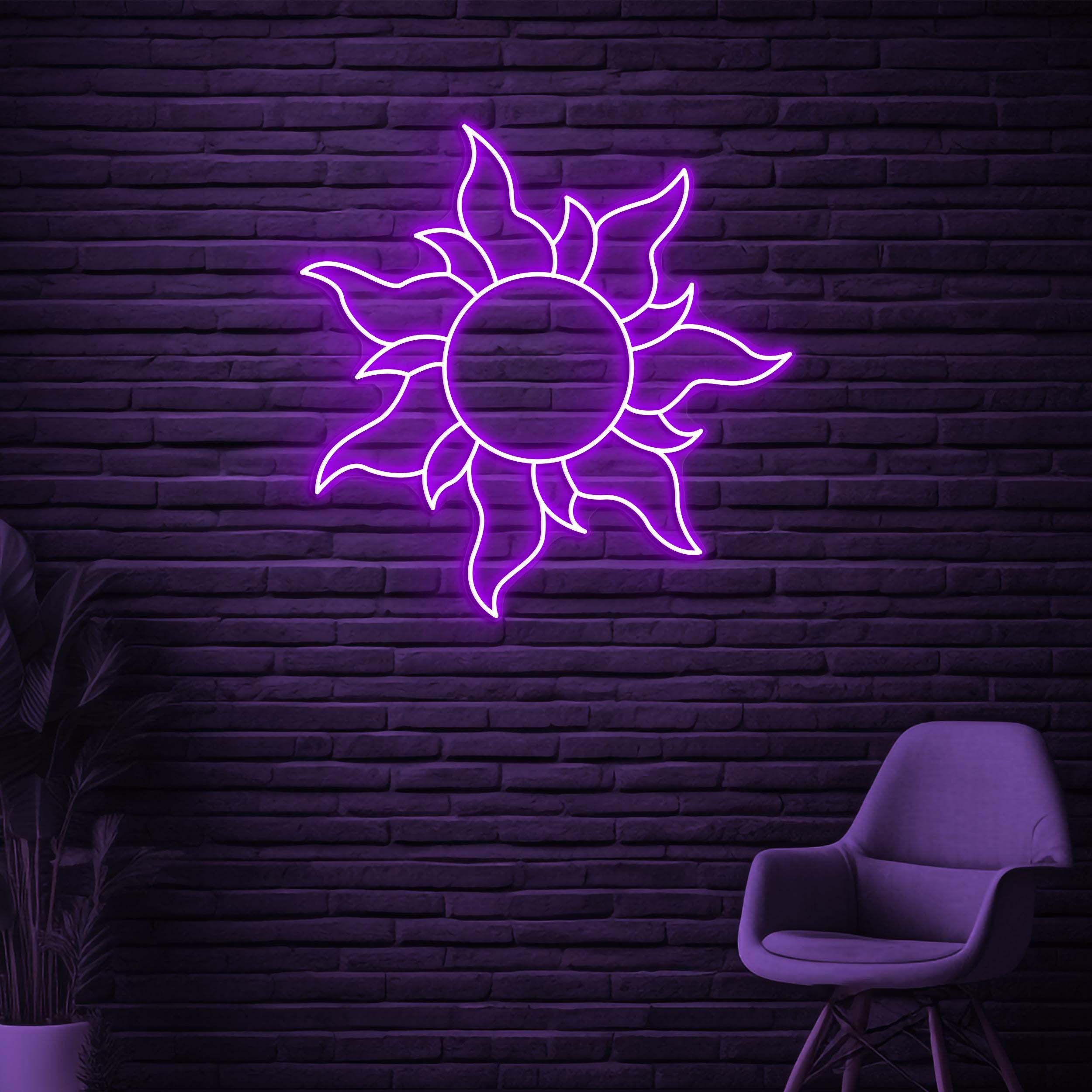 Sun Neon Sign, Sun LED Light, Home Wall Decor, Kids Room Wall Art, Summer Vibes Neon Light, Personalized Sun Sign, Bedroom Neon Wall Art