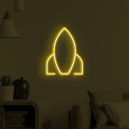 Rocket Neon Sign, Rocket LED Light, Rocket Launching Wall Art, Kids Room Wall Decor, Gaming Room Neon Light, Home Neon Art, Spacecraft Art