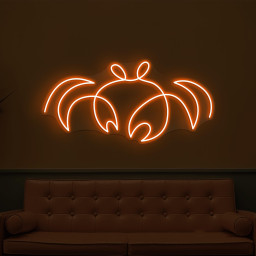 Crab Neon Sign, Crab LED Light, Sea Animal Wall Art, Seafood Restaurant Wall Decor, Kitchen Neon Light, Seaside Wall Light, Ocean Wall Art