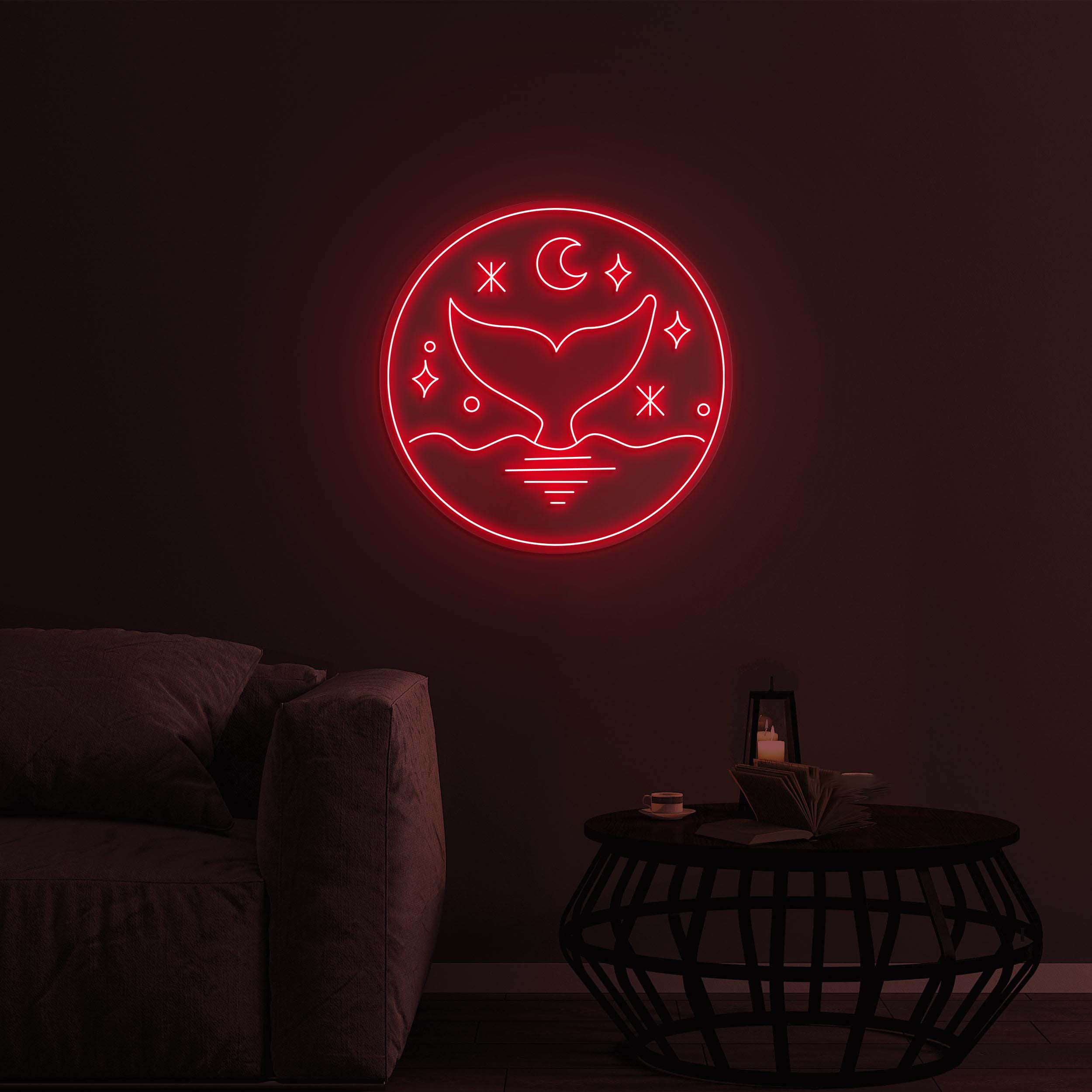 Dolphin Tail Neon Sign, Dolphin Tail LED Light, Dolphin Fish LED Neon Art, Home Wall Decor, Fish Shop Wall Art, Kids room and Party décor