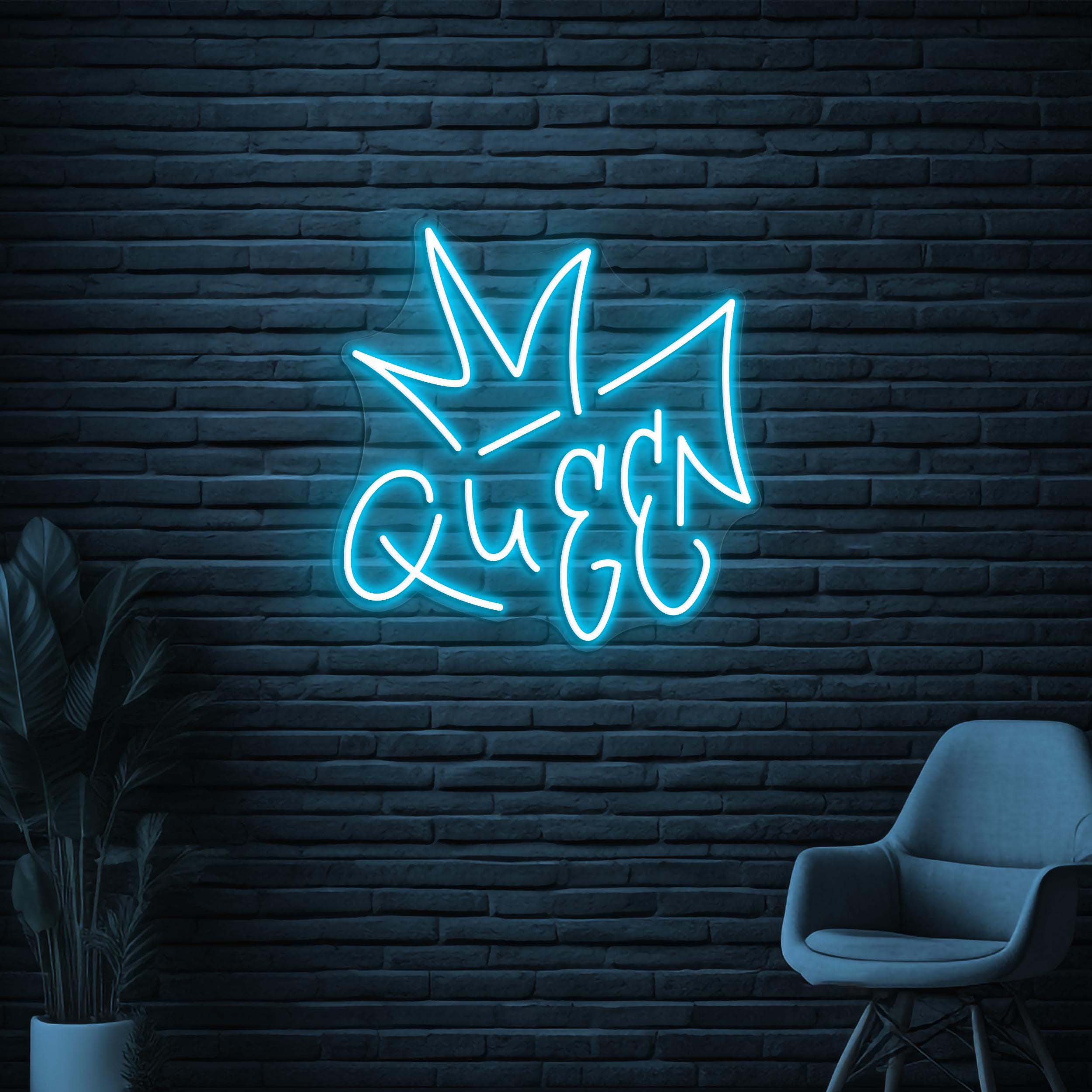 Queen Neon Sign, Queen LED Light, Queen Crown Wall Decor, Queen Logo Neon Sign, Princess Crown Wall Art, Royal Crown Decor, Home Wall Light