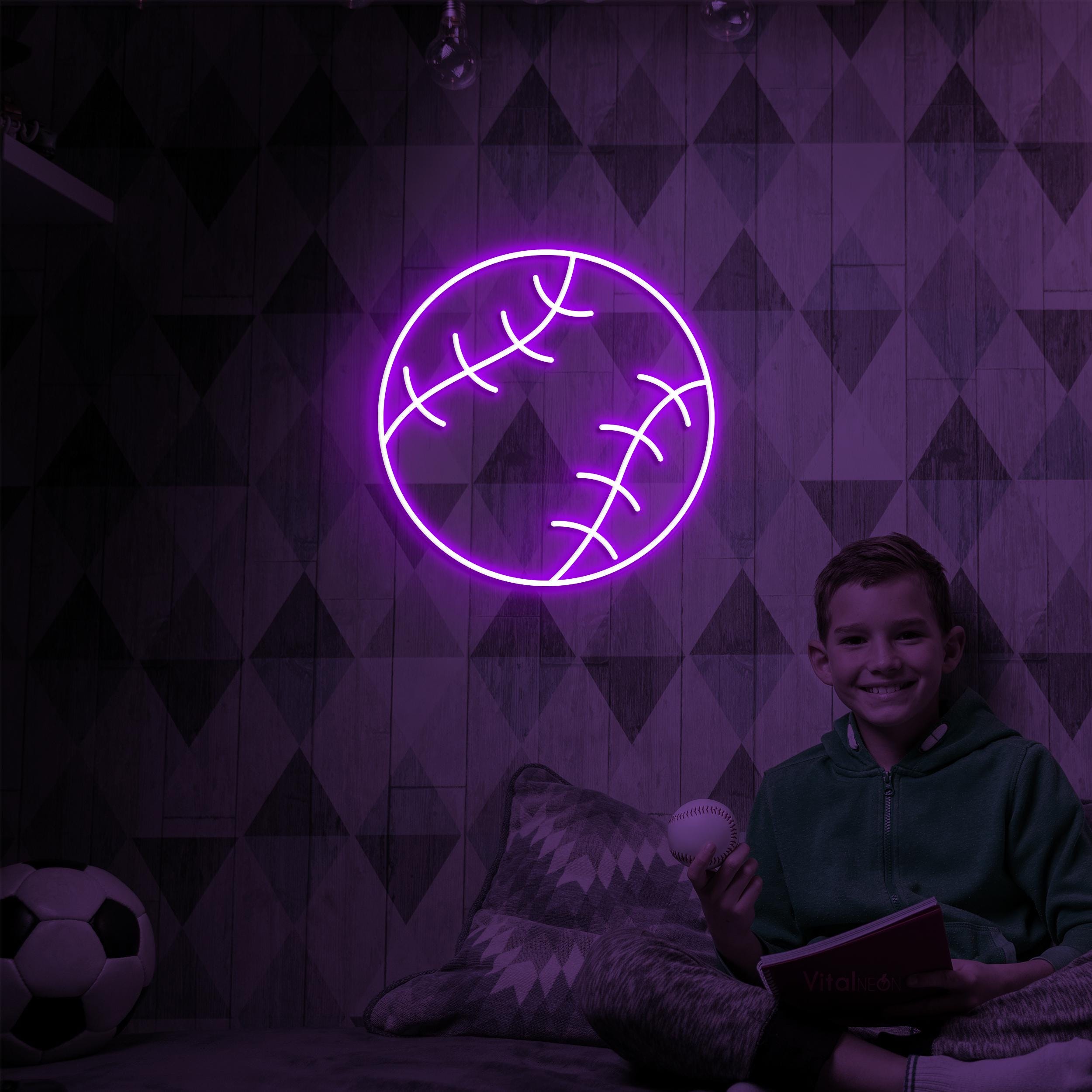 Baseball Neon Sign, Baseball LED Light, Sports Shop Wall Art, Kids Room Wall Decor, Baseball Club Neon Light, Game Room Led Sign, Home Decor