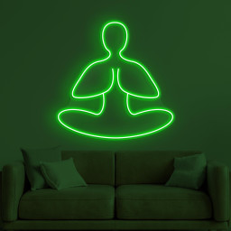 Yoga Neon Sign, Yoga LED Light, Fitness Room Wall Decor, Boy Room Wall Art, Gift For Yoga Lover, Gym Neon Light, Workout Studio Led Sign