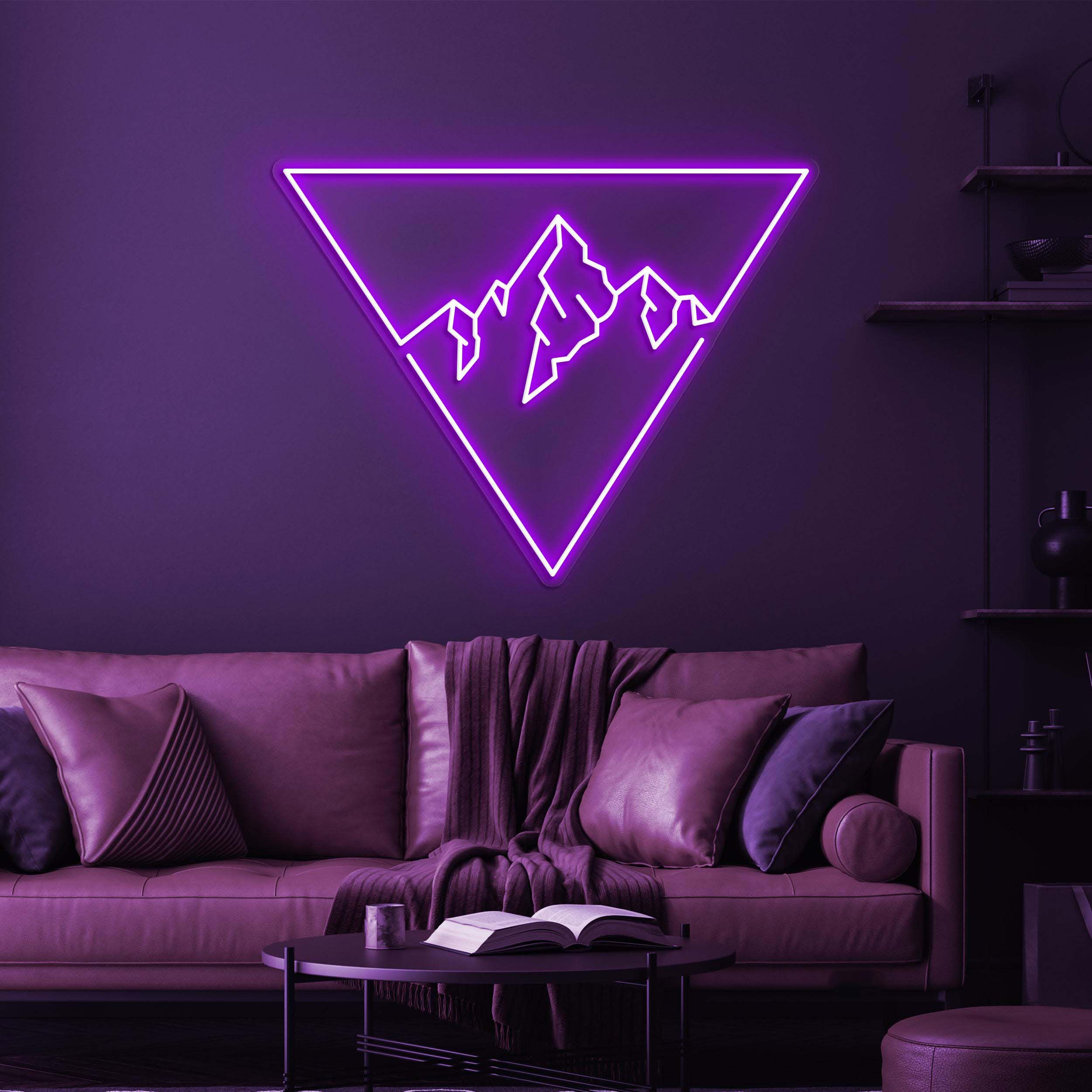 Mountain Neon Sign, Mountain LED Light, Home Wall Decor, Mountain Scenery Wall Art, Custom Neon Sign, Hotels Neon Decor, Gallery Led Light