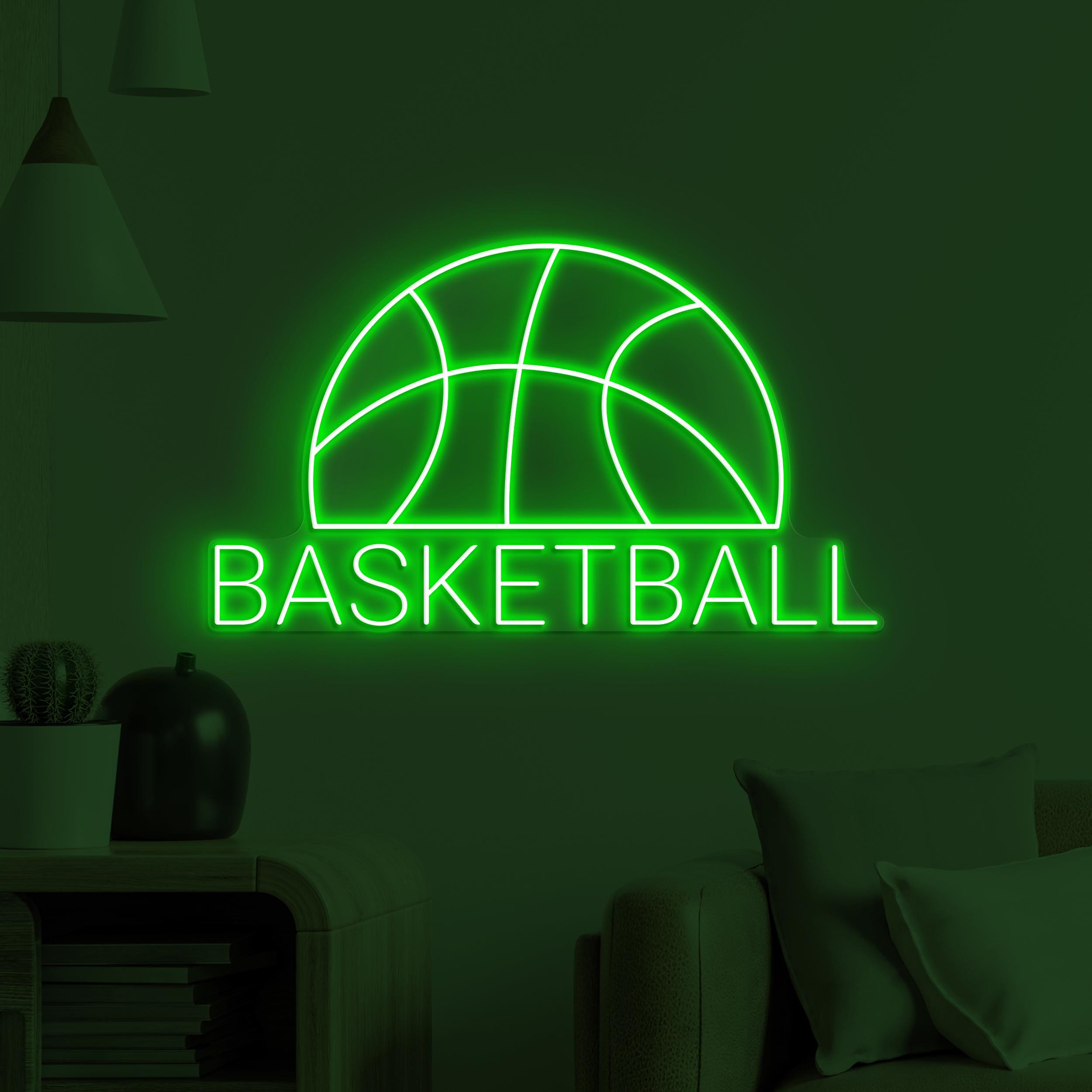 Basketball Neon Sign, Basketball LED Light, Basketball Logo Wall Decor, Hobby Wall Art, Basketball Lover Birthday Gift, Game Room Neon Light