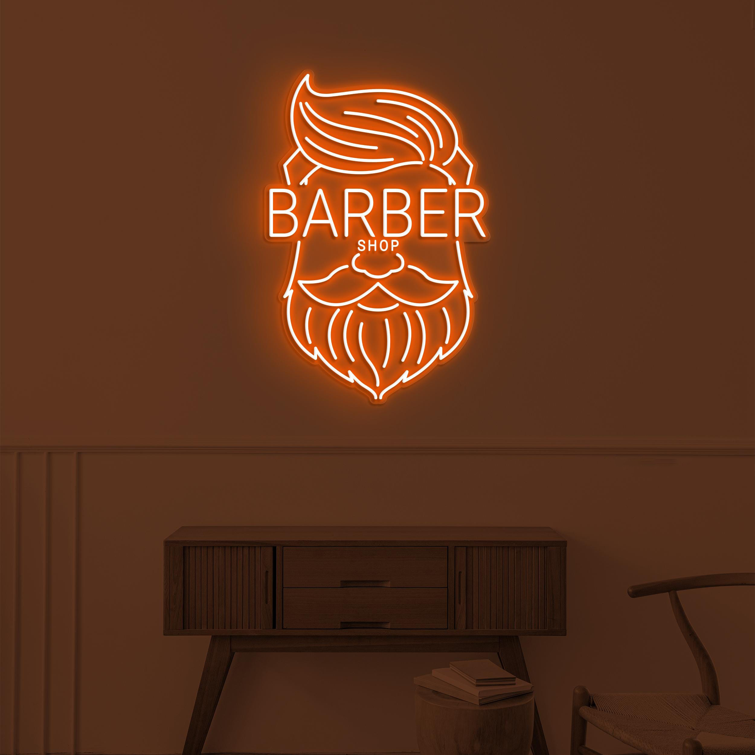 Barber Shop Neon Sign, Barber Shop LED Light, Hairdressing Wall Decor, Salon Wall Sign, Beauty Shop Decor, Business Logo Art, Haircut Decor