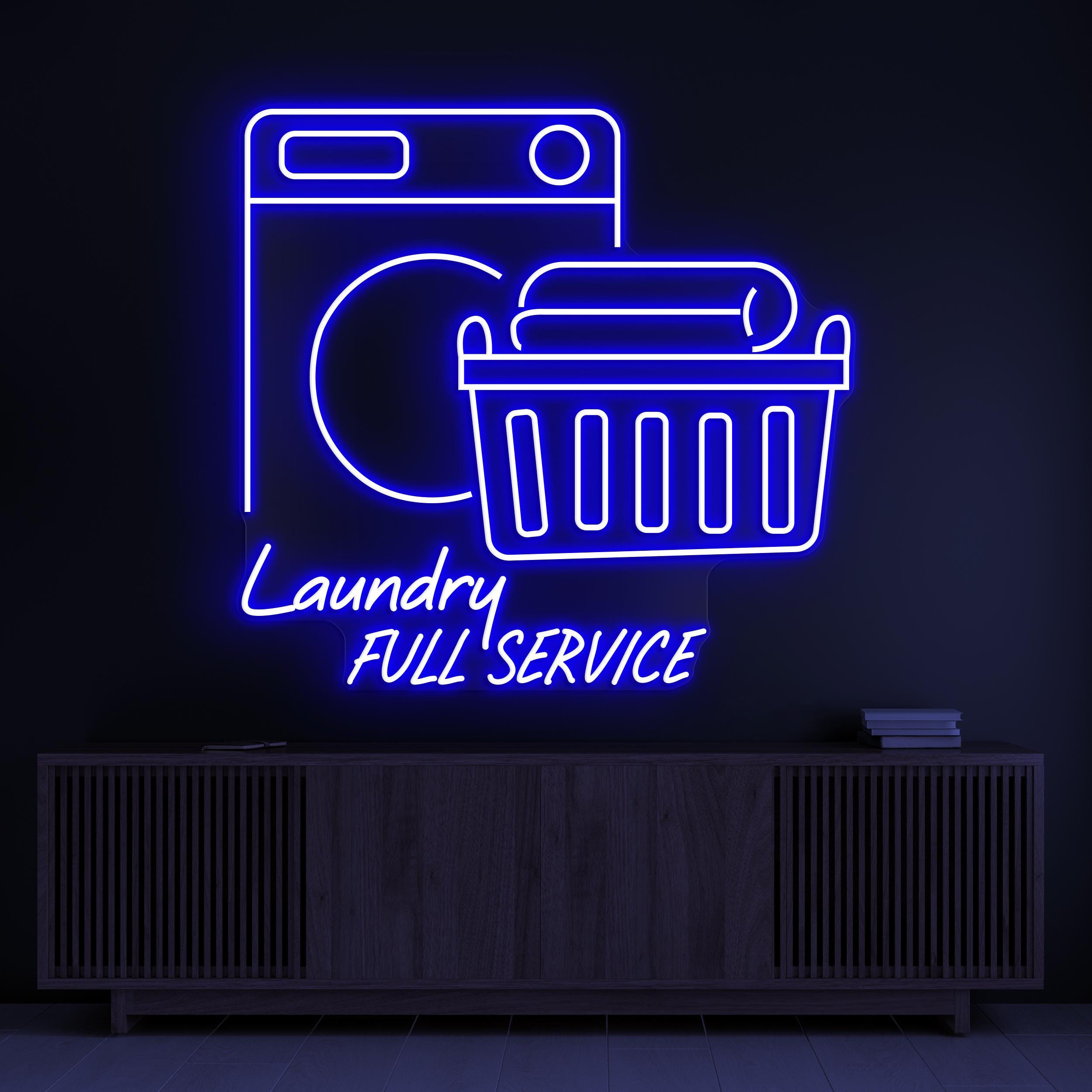 Laundry Full Service Neon Sign, Laundry Full Service LED Light, Led Shop Wall Decor, Laundry Room Neon Light, Kitchen Wall Art, Gift Idea