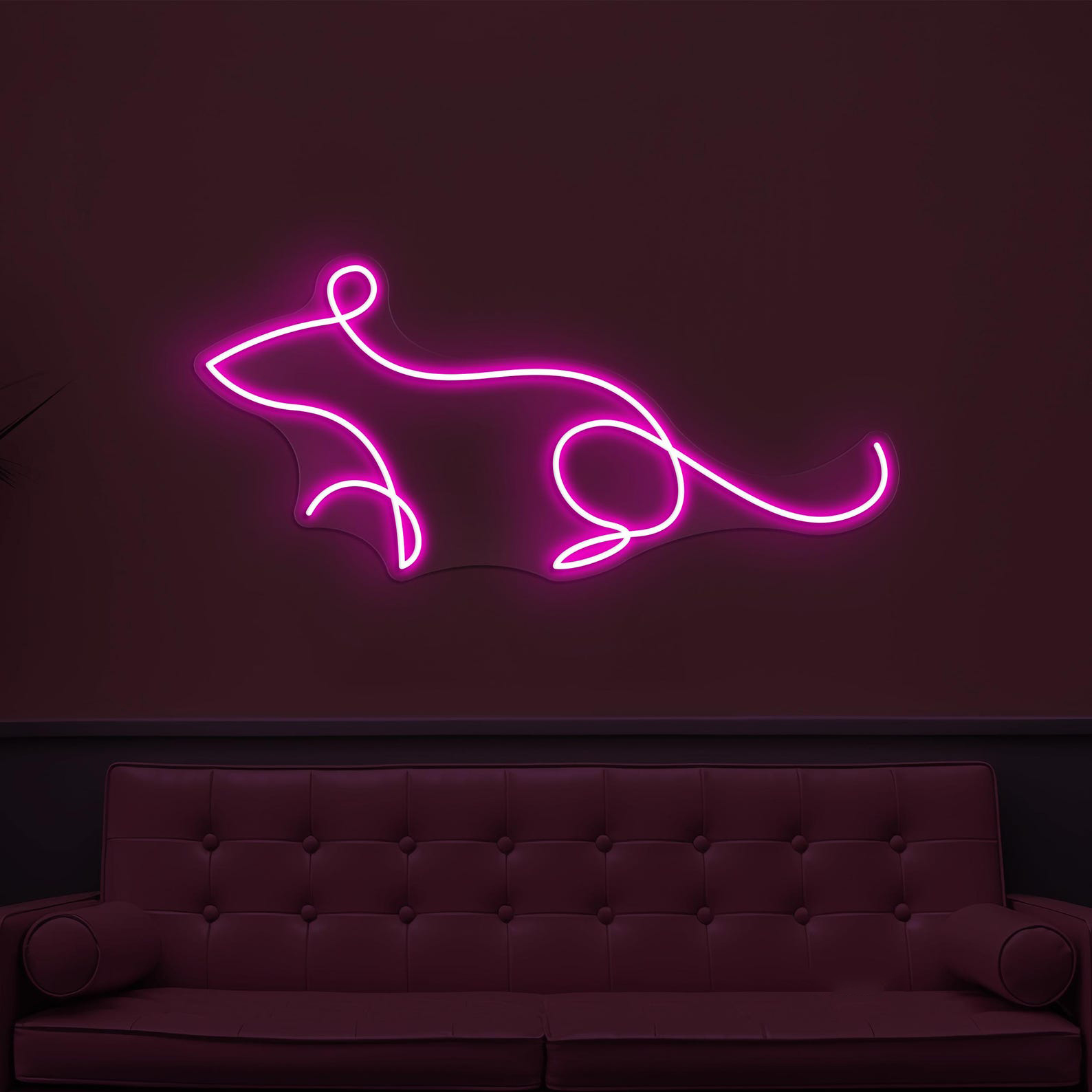 Mouse Neon Sign, Mouse LED Light, Kids Room Wall Decor, Wildlife Wall Art, Rat Neon Light, Led Neon Art, Animal Shop Light, Cute Rat Sign