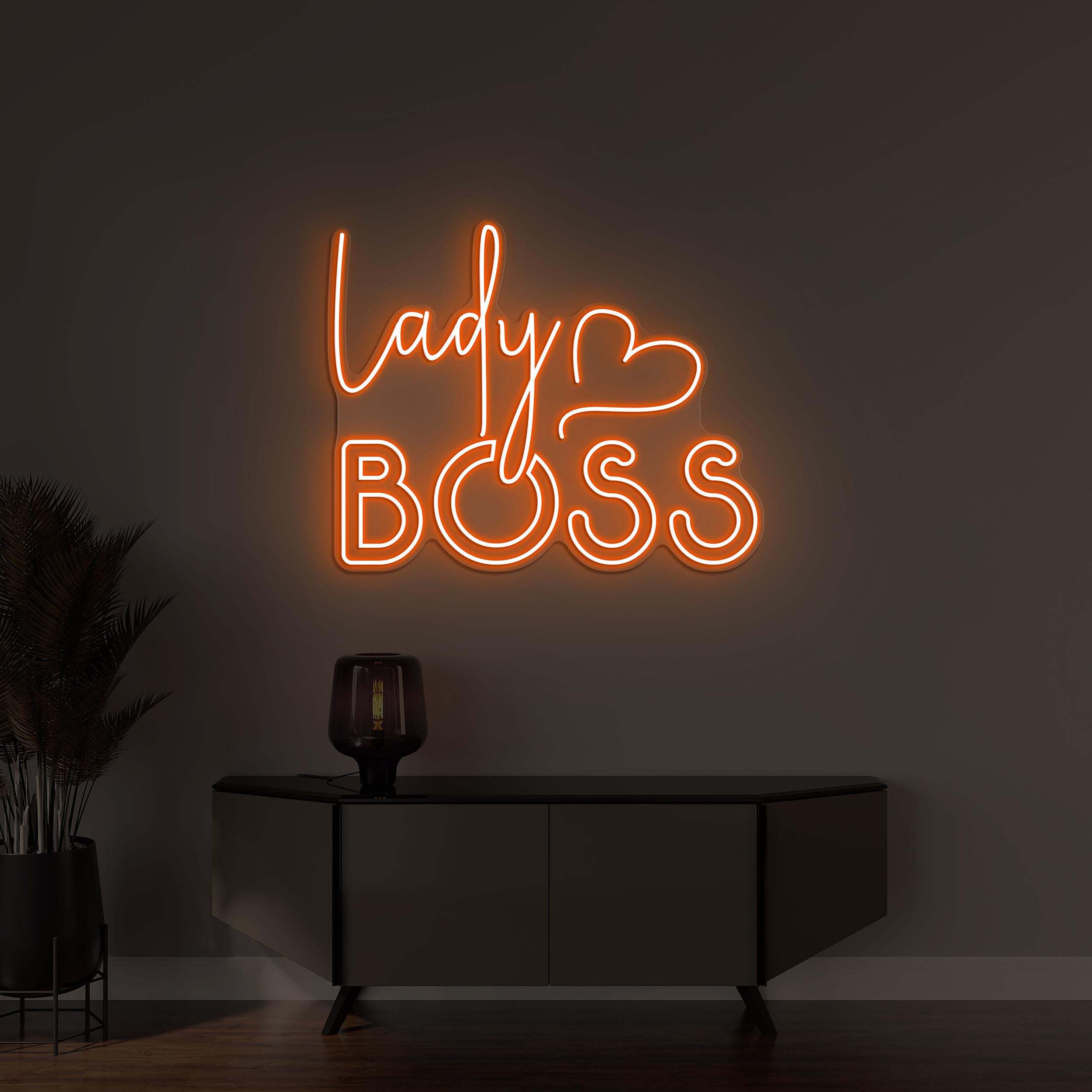 Lady Boss Neon Sign, Lady Boss LED Light, Girl Power Wall Decor, Girl Room Wall Art, Personalized Girl Sign, Heart LED Art, Salon LED Sign